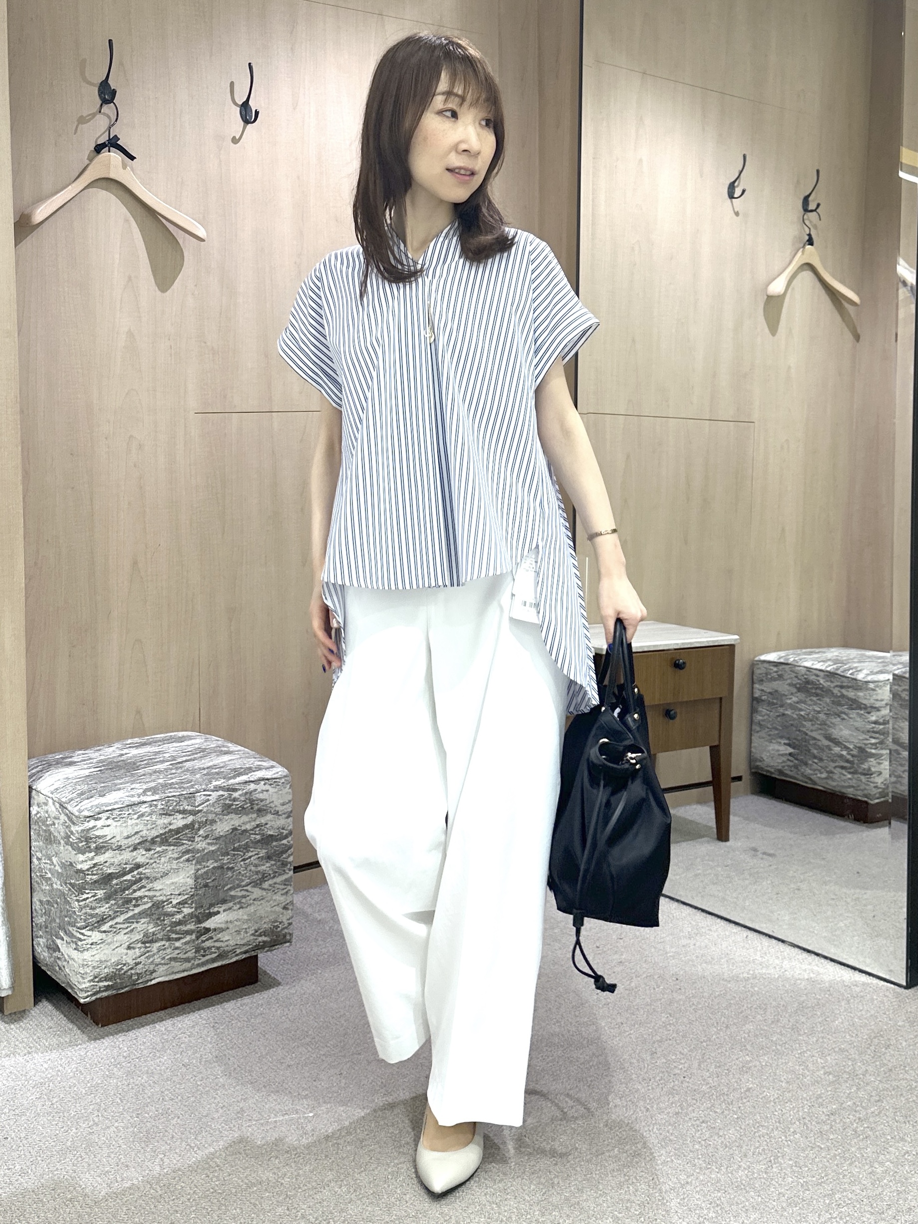 Miwaさんの「UNTITLED｜【多機能付き】バックプリーツデザインブラウス」を使ったコーディネート
