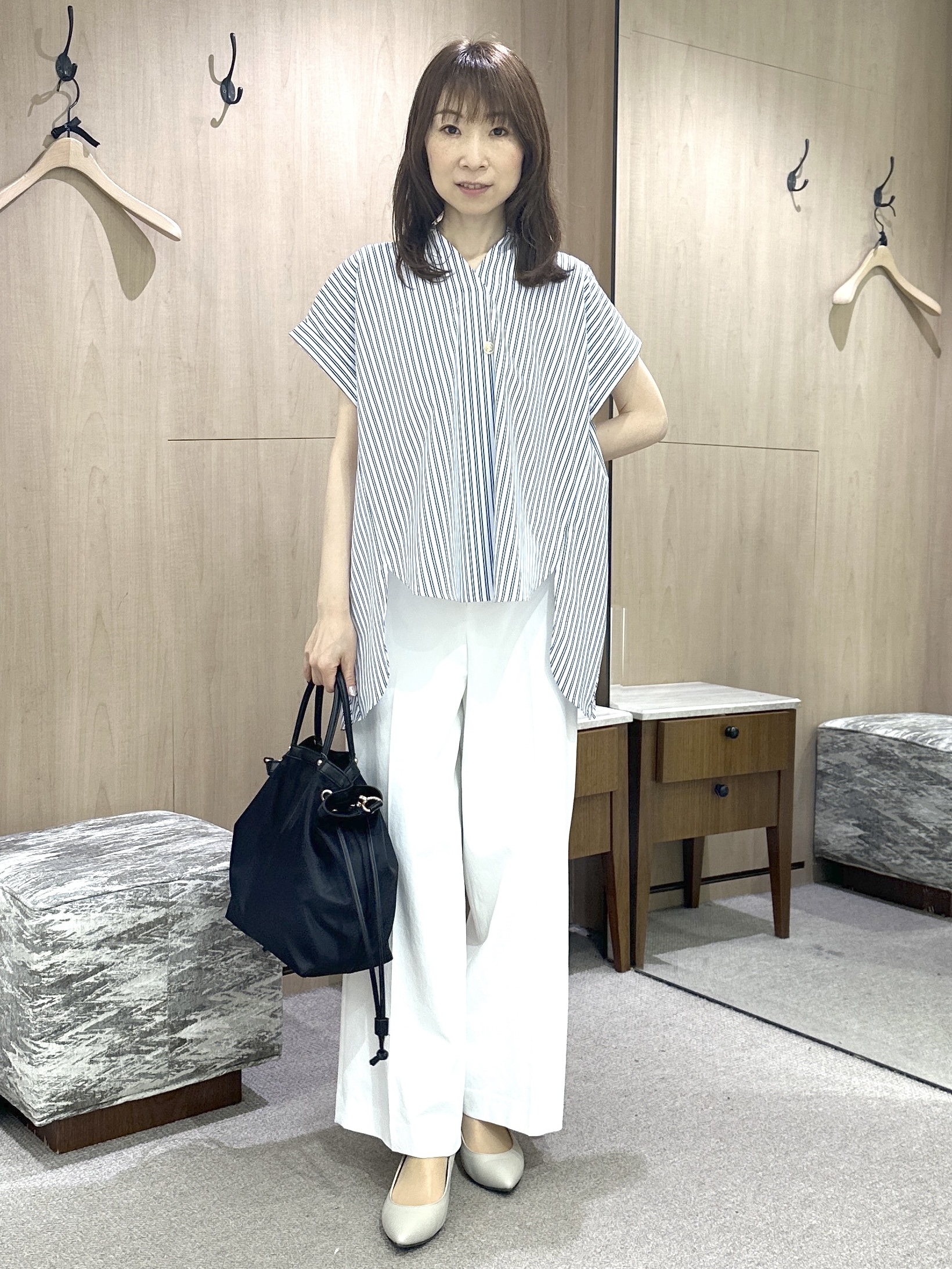Miwaさんの「UNTITLED｜【多機能付き】バックプリーツデザインブラウス」を使ったコーディネート