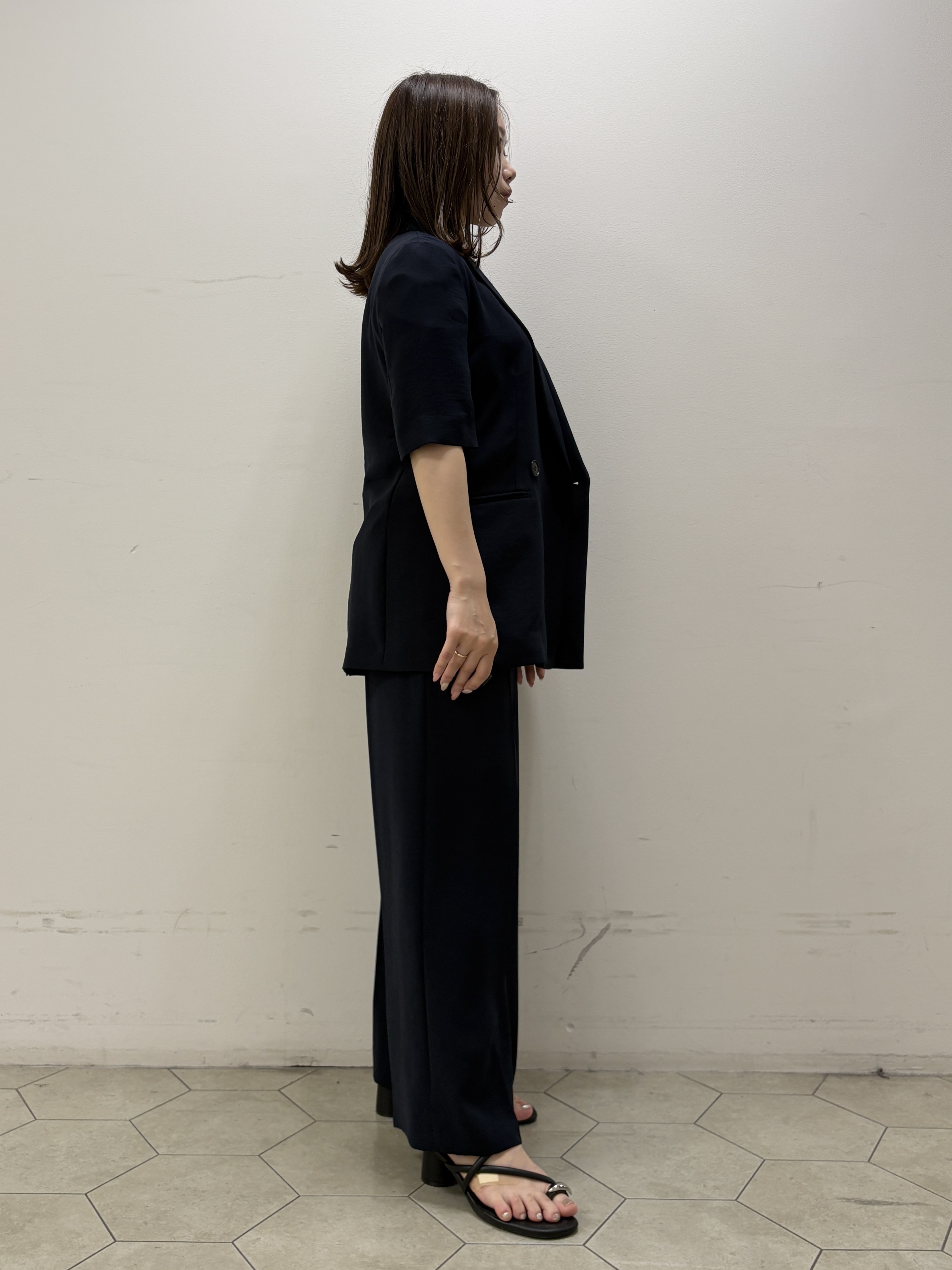 kahoさんの「INDIVI｜【着る日傘】ハーフスリーブダブルジャケット」を使ったコーディネート