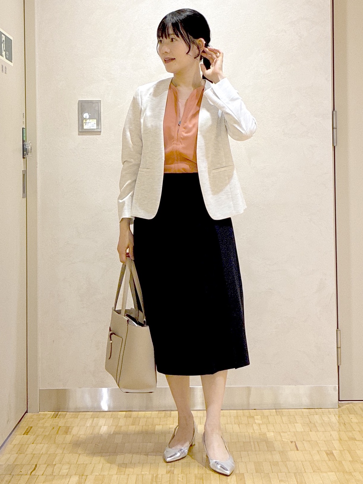 beni_gingerさんの「Reflect｜【SS-4Lサイズ／UVカット／接触冷感】匠ジャケット／ノーカラー」を使ったコーディネート