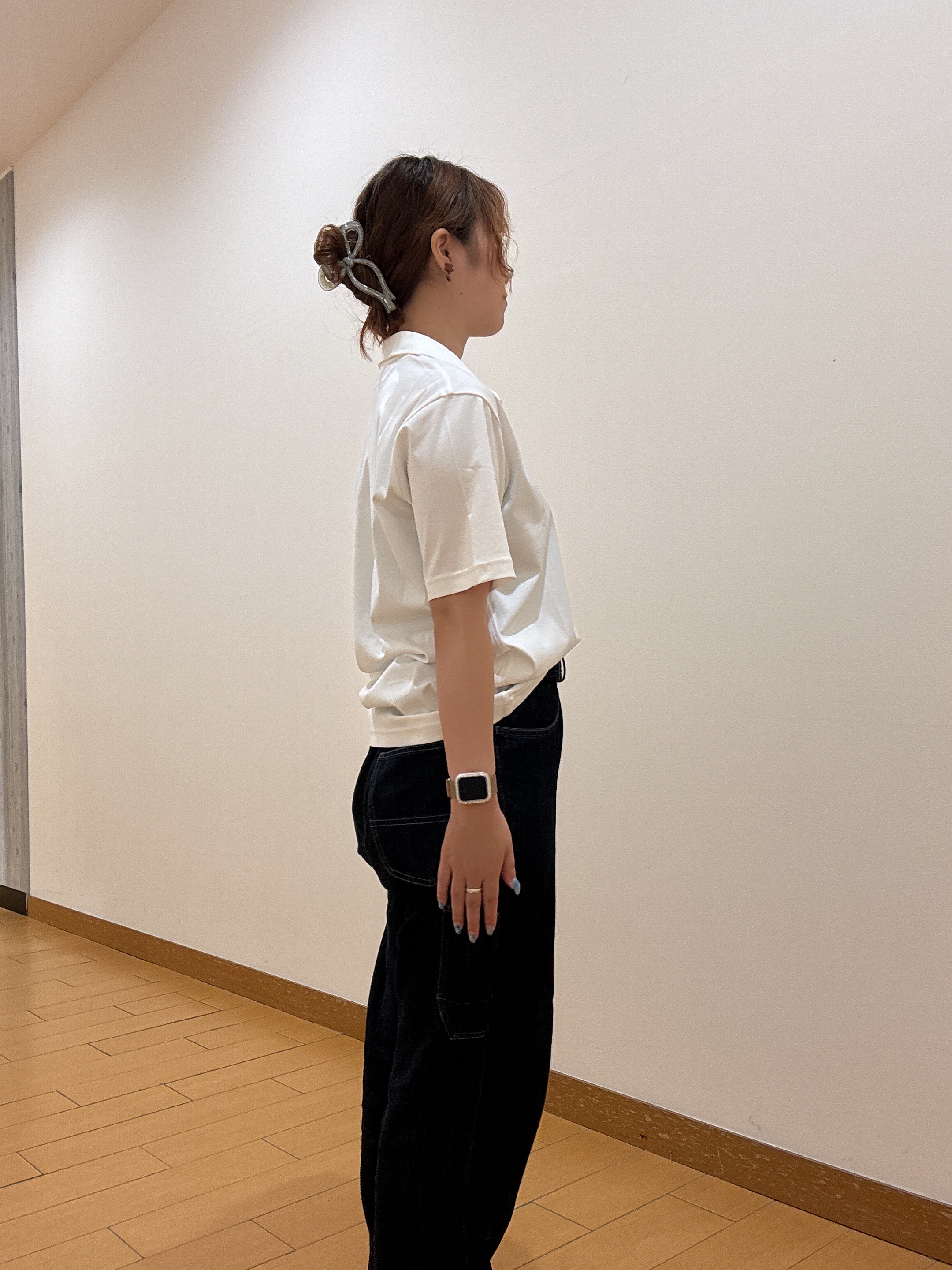 ヒナさんの「TAKEO KIKUCHI｜【接触冷感】アイスクリアコットン ワンポイント ポロシャツ」を使ったコーディネート