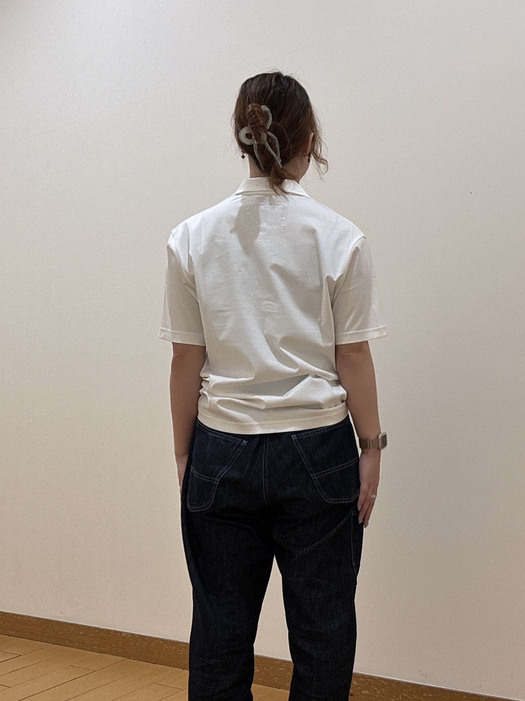 ヒナさんの「TAKEO KIKUCHI｜【接触冷感】アイスクリアコットン ワンポイント ポロシャツ」を使ったコーディネート