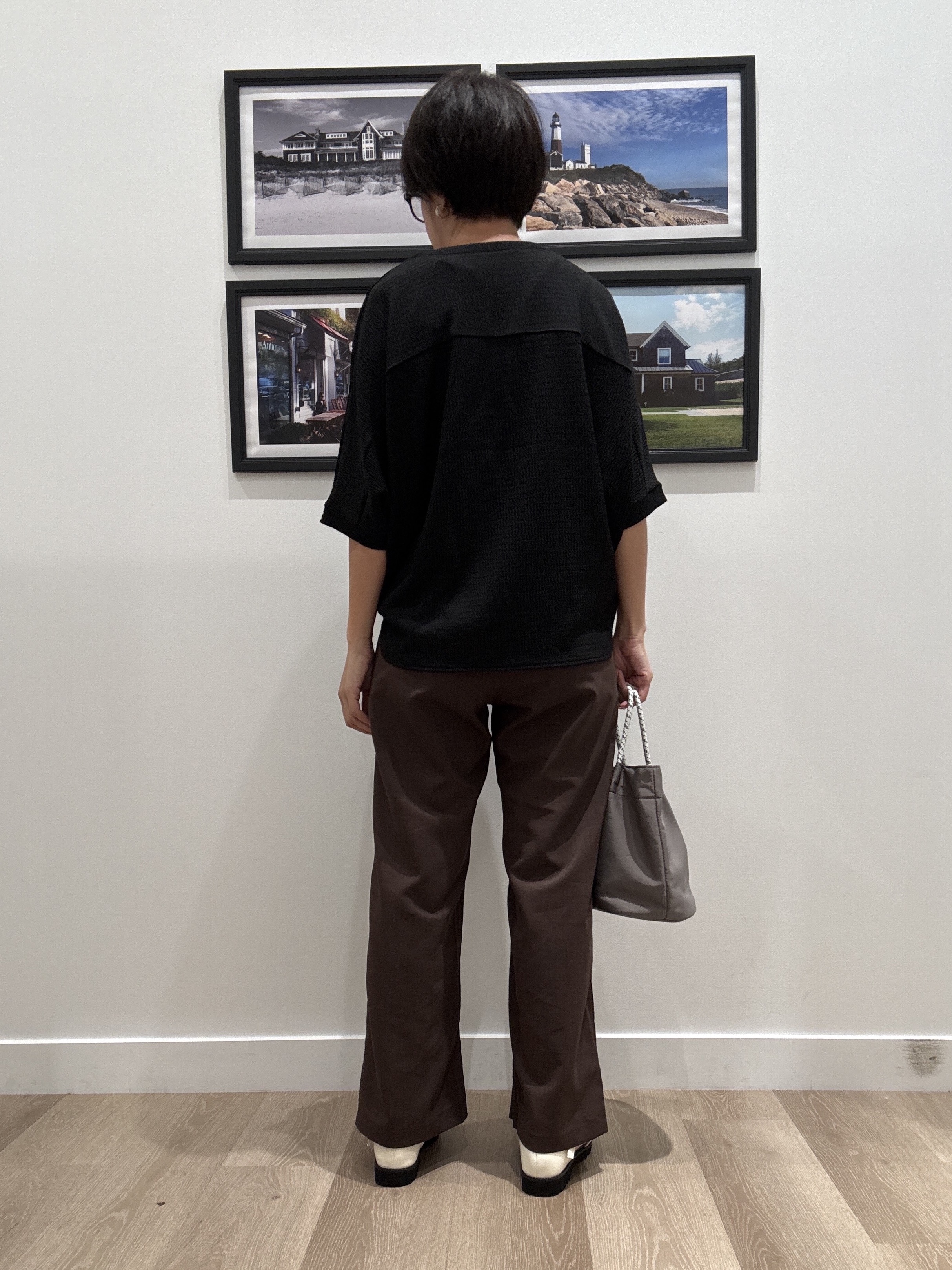 Naoさんの「Dessin｜シュリンクジャージ カットソー」を使ったコーディネート