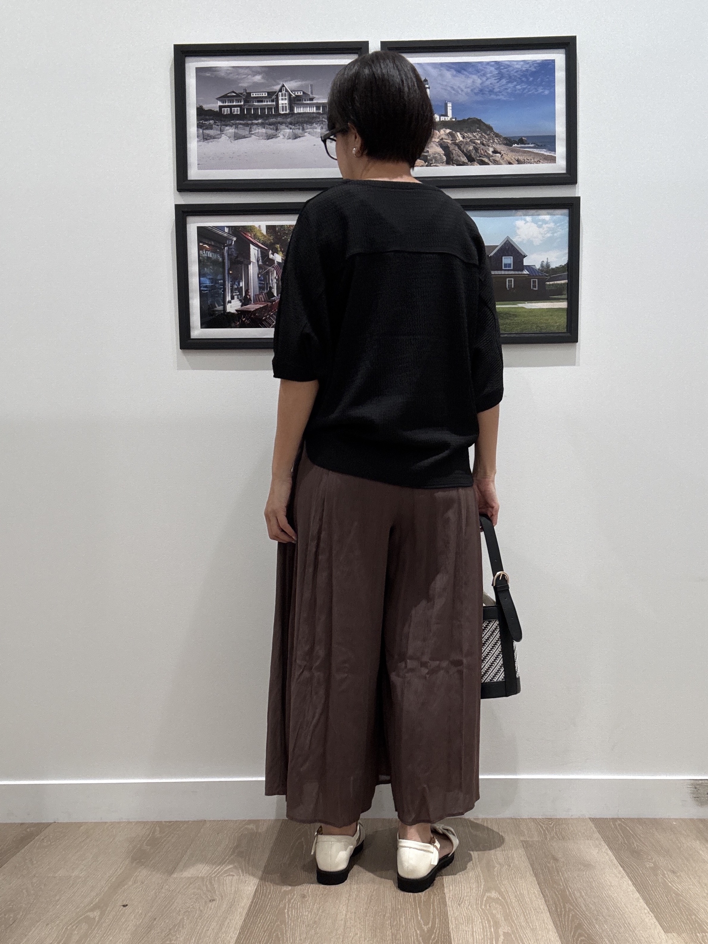 Naoさんの「Dessin｜シュリンクジャージ カットソー」を使ったコーディネート