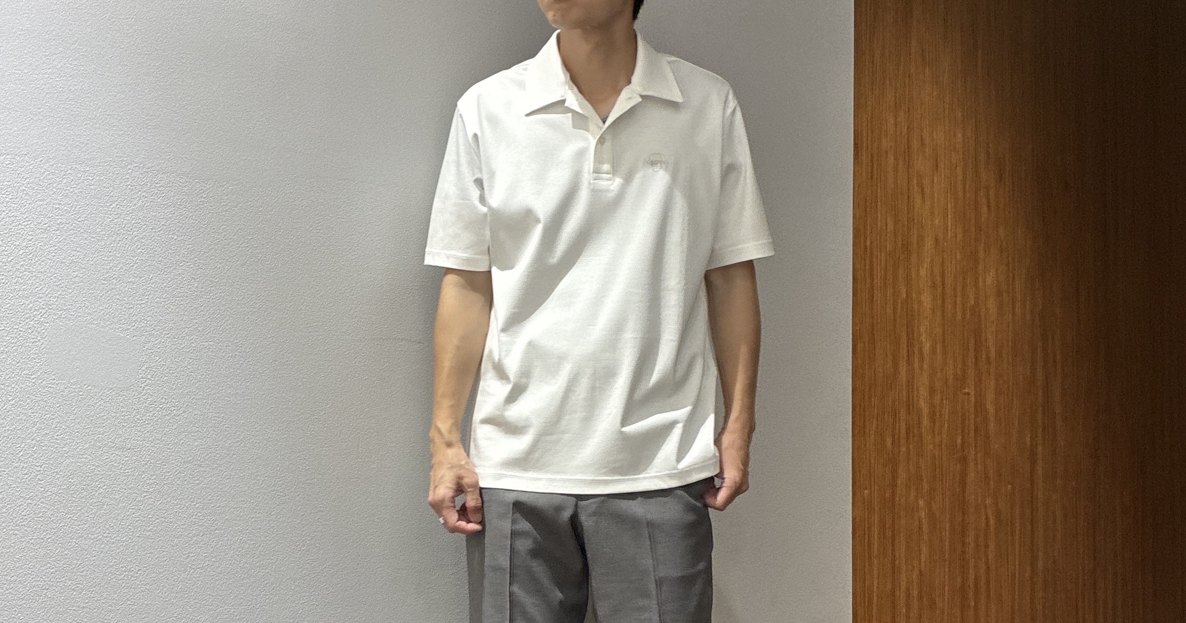 わいずみさんの「TAKEO KIKUCHI｜【抗菌防臭】COOL DOTS（R）ドビープリント ジャケット」を使ったコーディネート