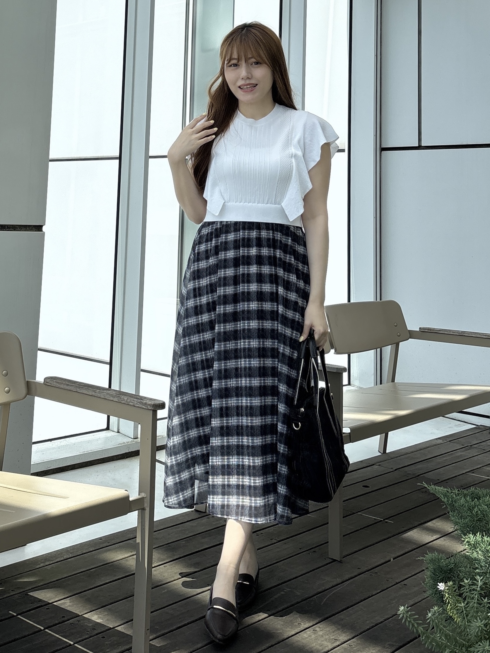 sayaさんの「grove｜【撥水】ギャザーラインテープ2WAYトート」を使ったコーディネート