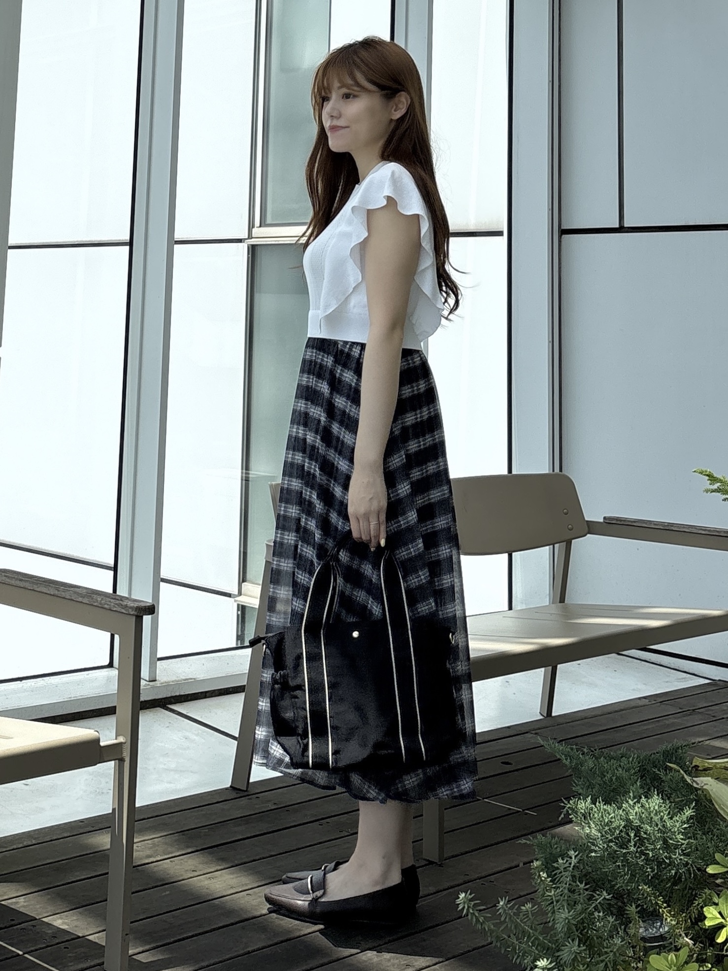sayaさんの「grove｜【撥水】ギャザーラインテープ2WAYトート」を使ったコーディネート