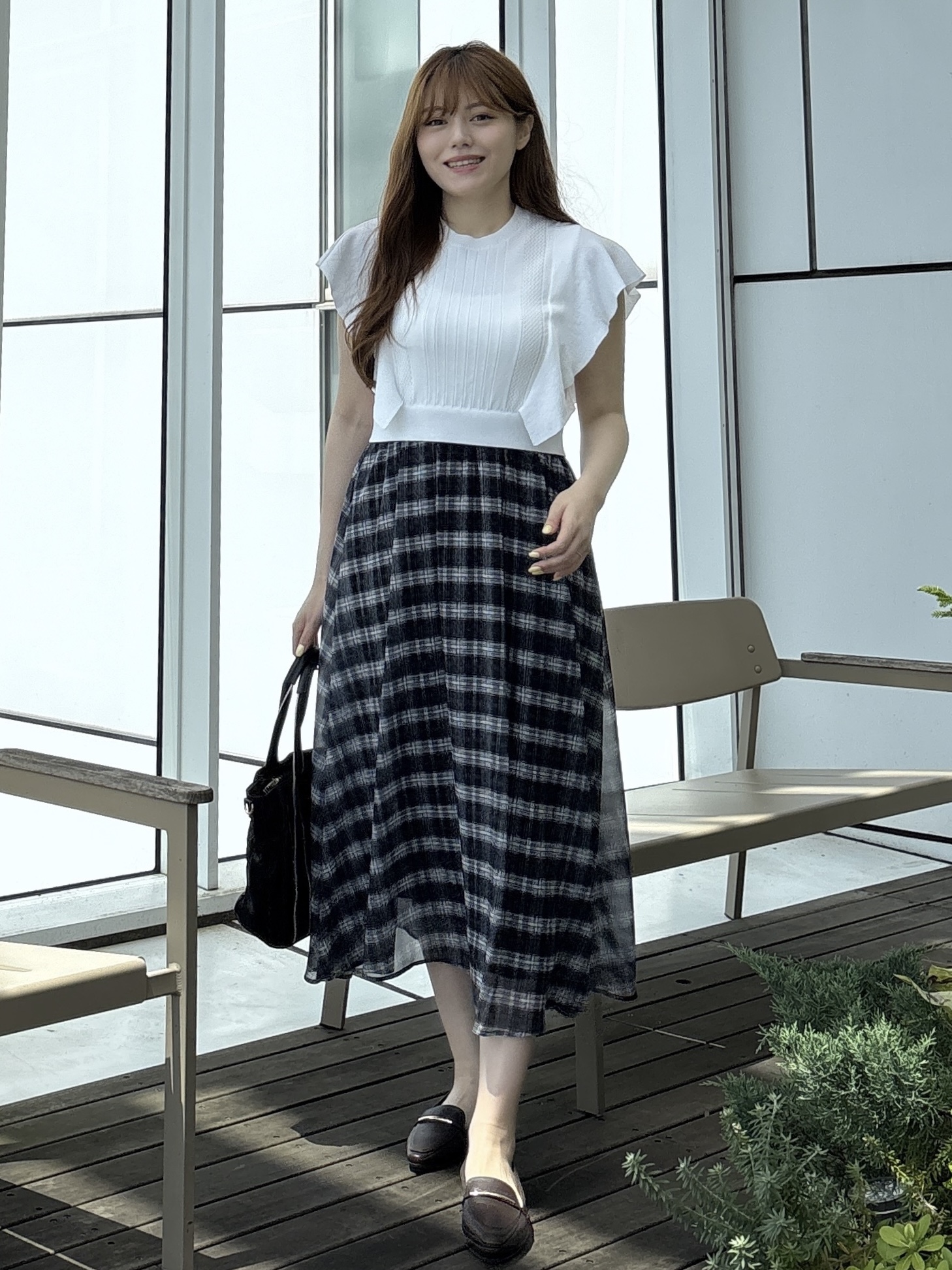 sayaさんの「grove｜【撥水】ギャザーラインテープ2WAYトート」を使ったコーディネート
