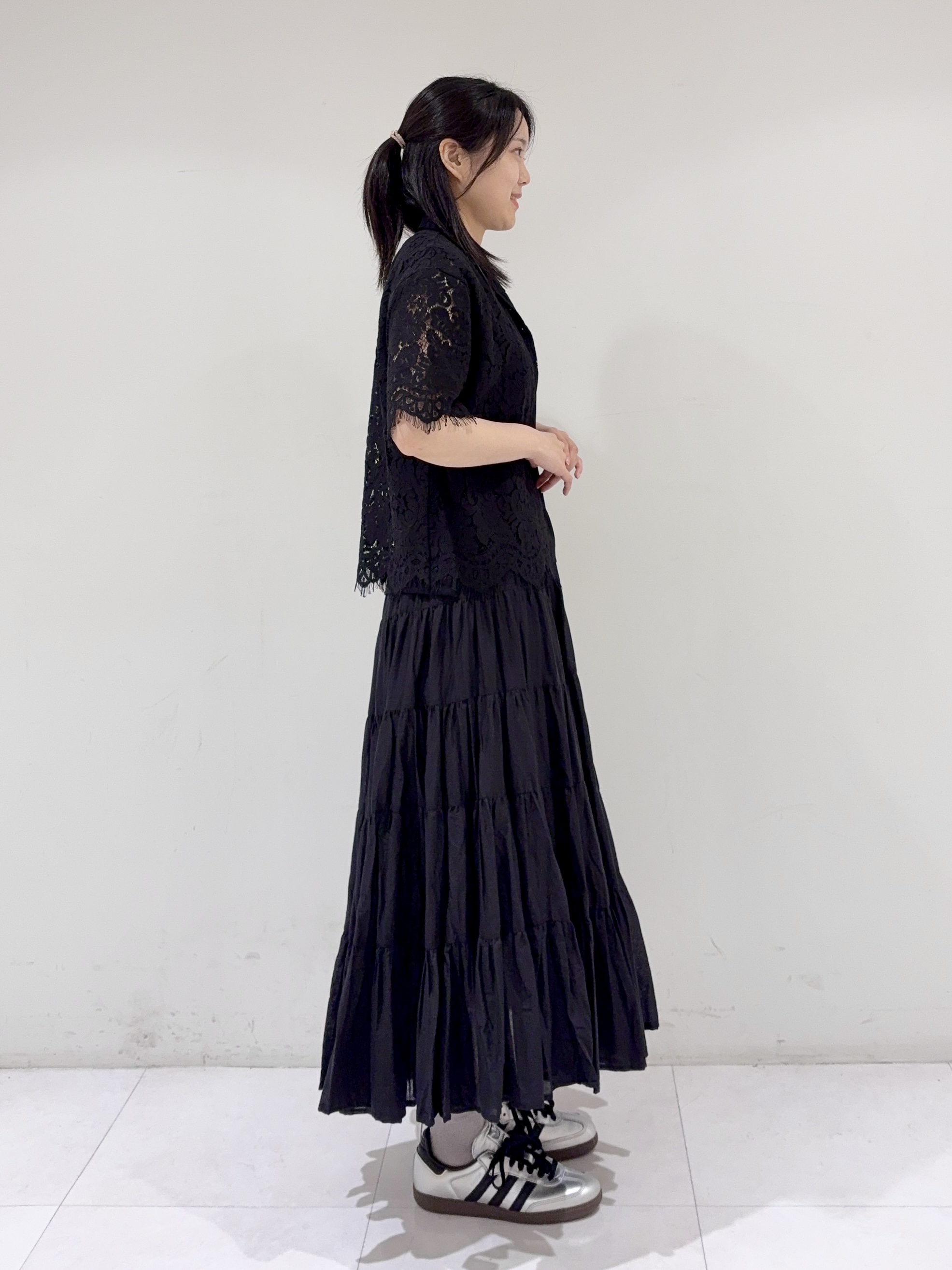 ayaさんの「DRESSTERIOR｜【接触冷感／抗菌防臭／消臭】アイスクリアコットンフレンチスリーブT」を使ったコーディネート