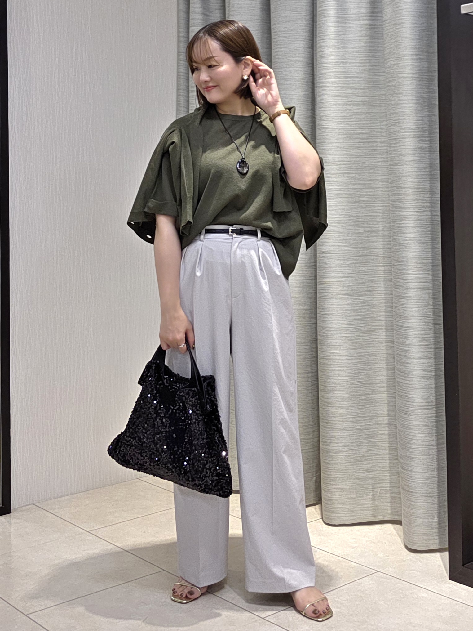 naokoさんの「UNTITLED｜【アンサンブル可/Tシャツ風/ゆったり】リラックスニットトップス」を使ったコーディネート