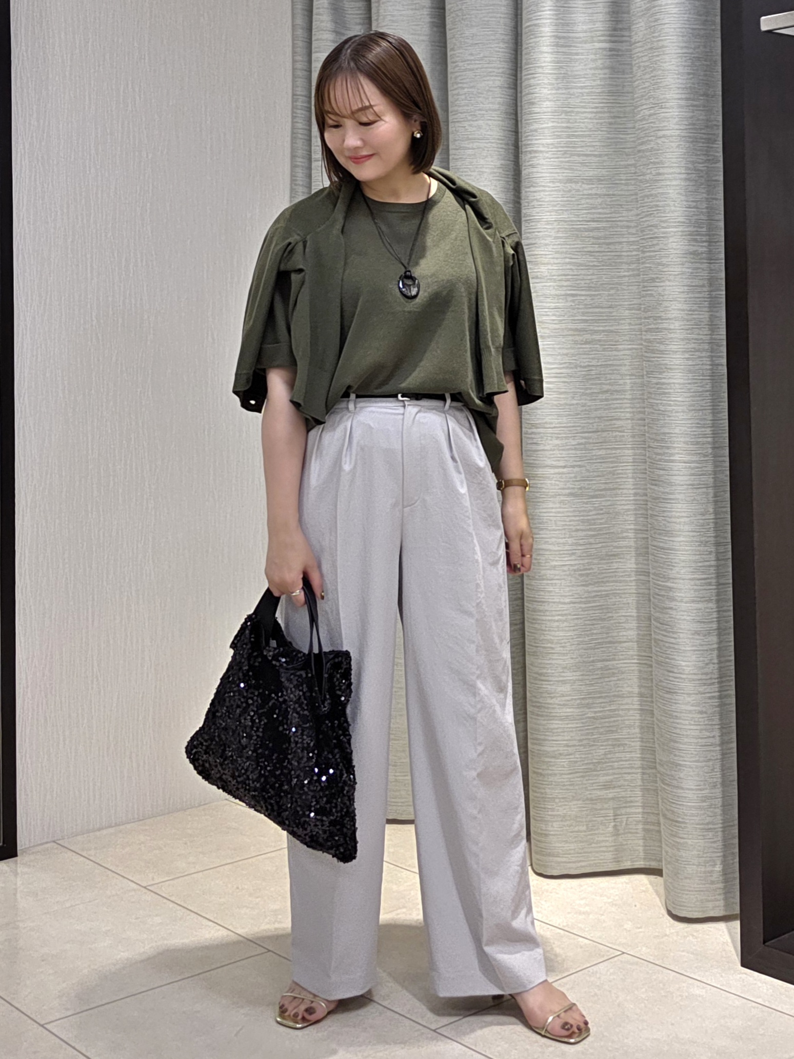 naokoさんの「UNTITLED｜【アンサンブル可/Tシャツ風/ゆったり】リラックスニットトップス」を使ったコーディネート