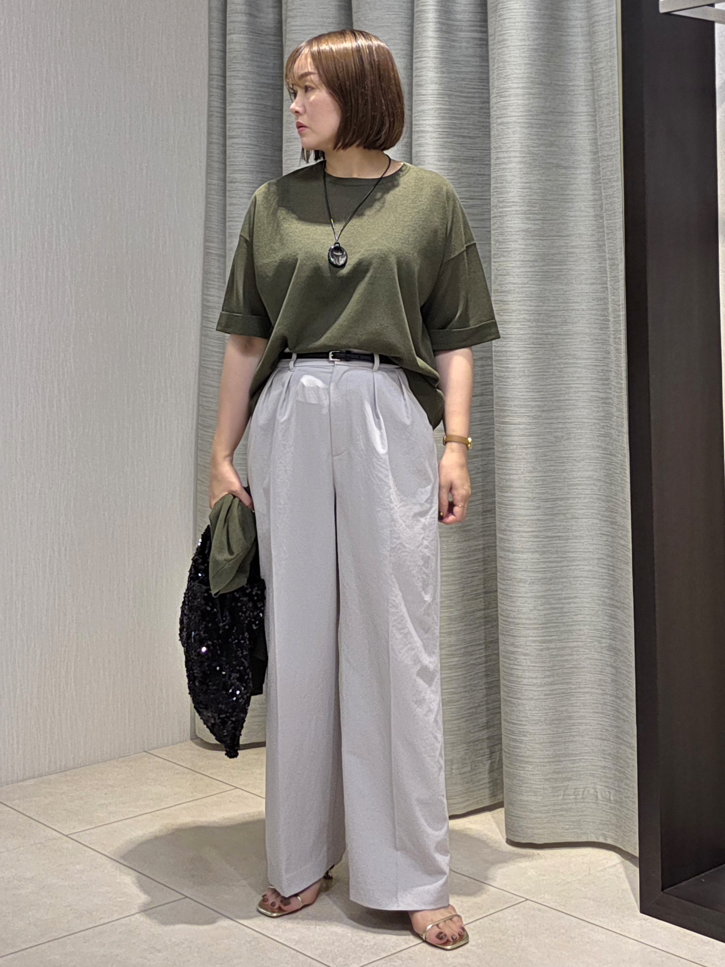 naokoさんの「UNTITLED｜【アンサンブル可/Tシャツ風/ゆったり】リラックスニットトップス」を使ったコーディネート