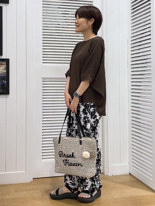 Hamaさんの「Dessin｜シュリンクジャージ カットソー」を使ったコーディネート