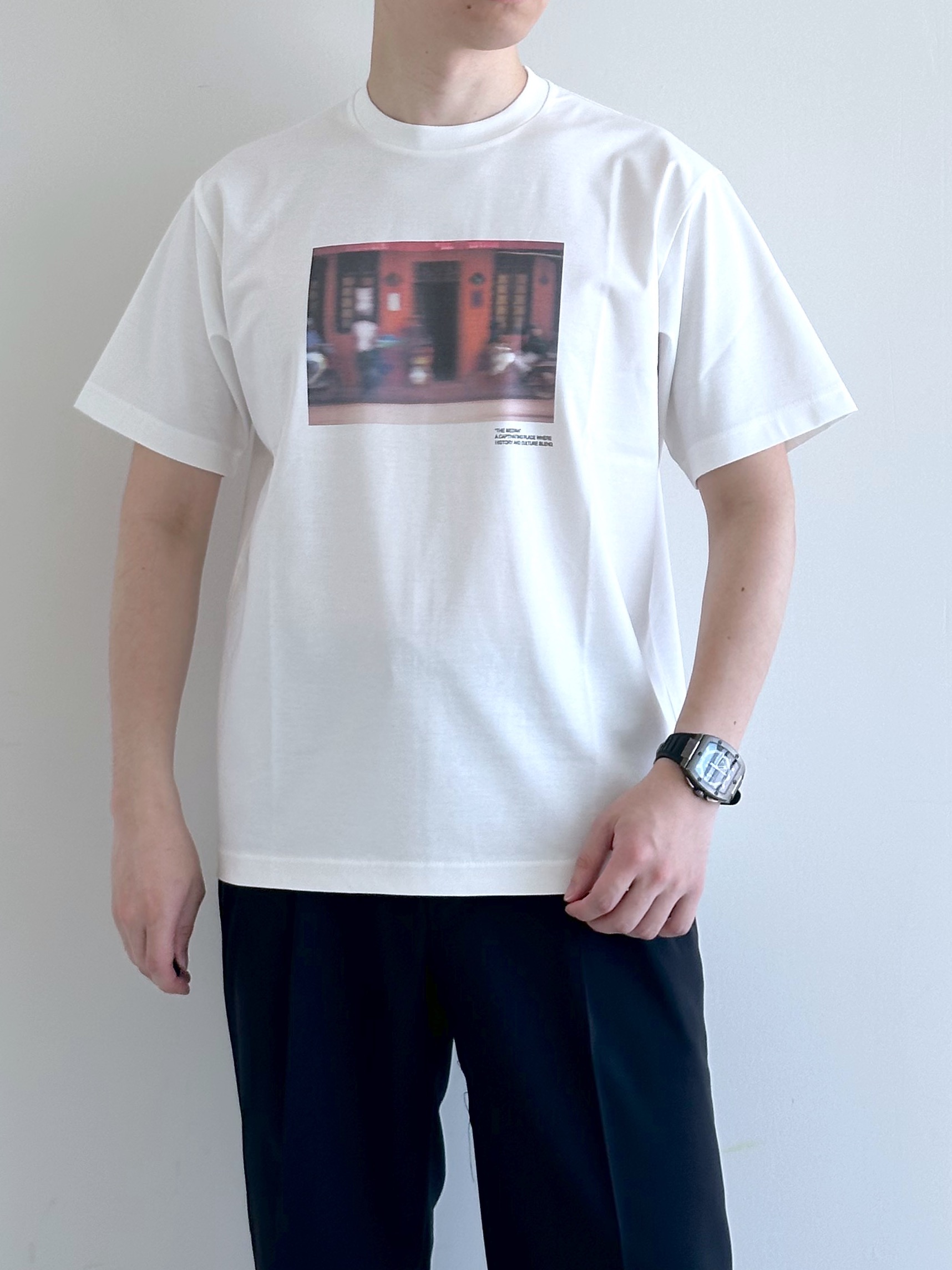 イッシーさんの「TAKEO KIKUCHI｜【吸汗速乾】タイル柄プリント 半袖シャツ」を使ったコーディネート