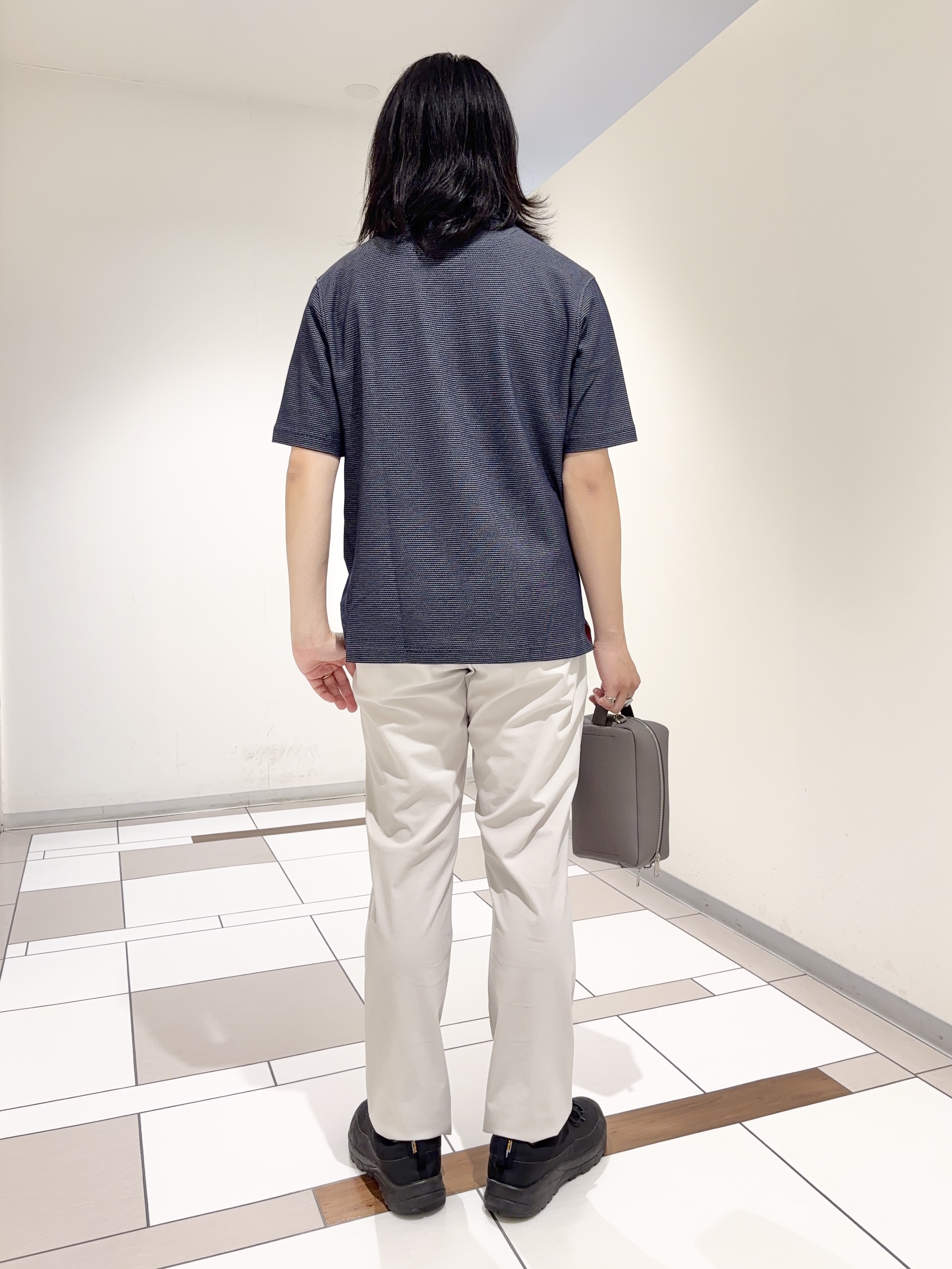 及川さんの「TAKEO KIKUCHI｜【抗菌防臭】ステイフレッシュ ポロシャツ」を使ったコーディネート