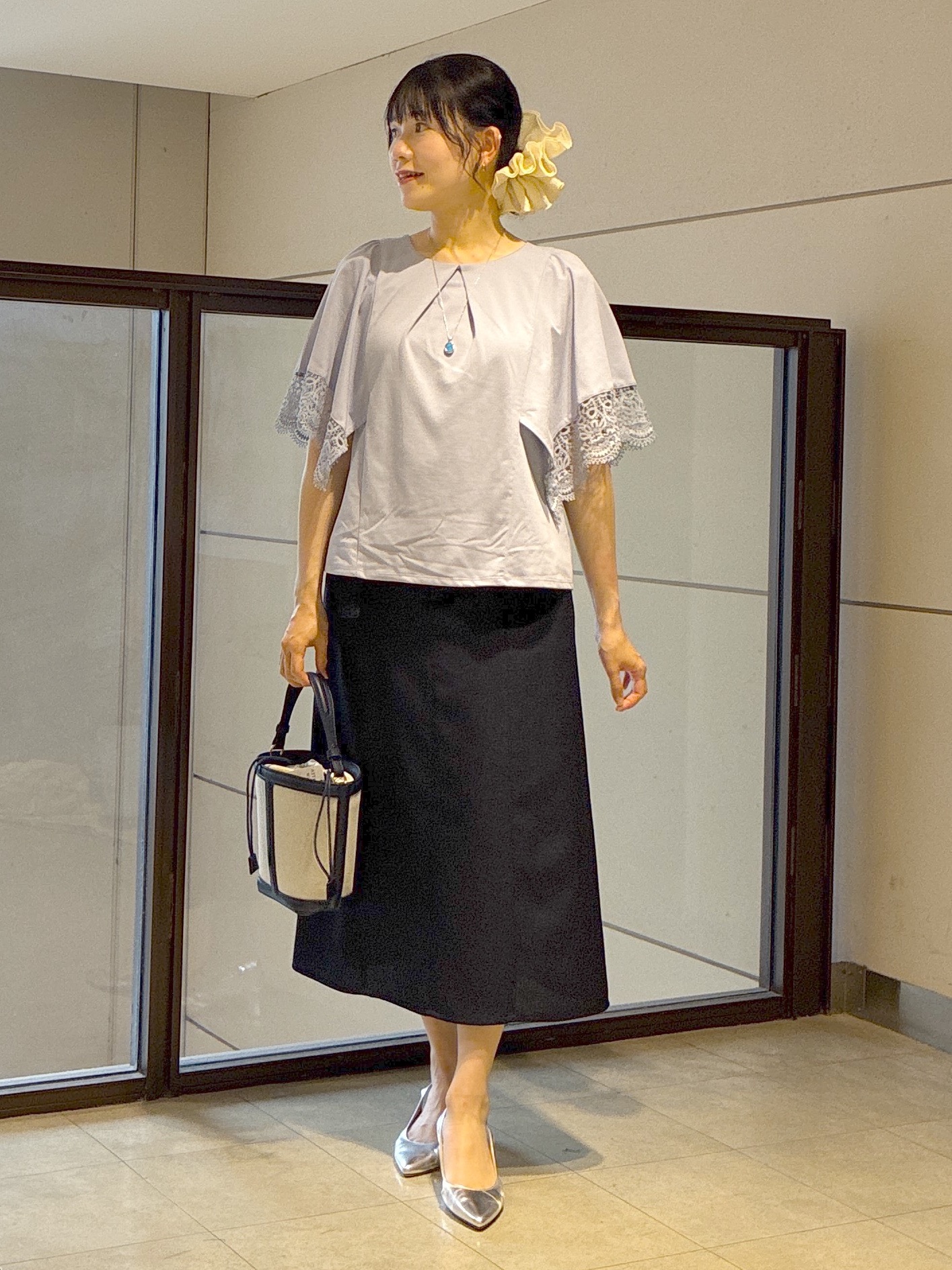  beni_gingerさんの「Reflect｜【UVカット／接触冷感】レーススリーブジャージカットソー」を使ったコーディネート