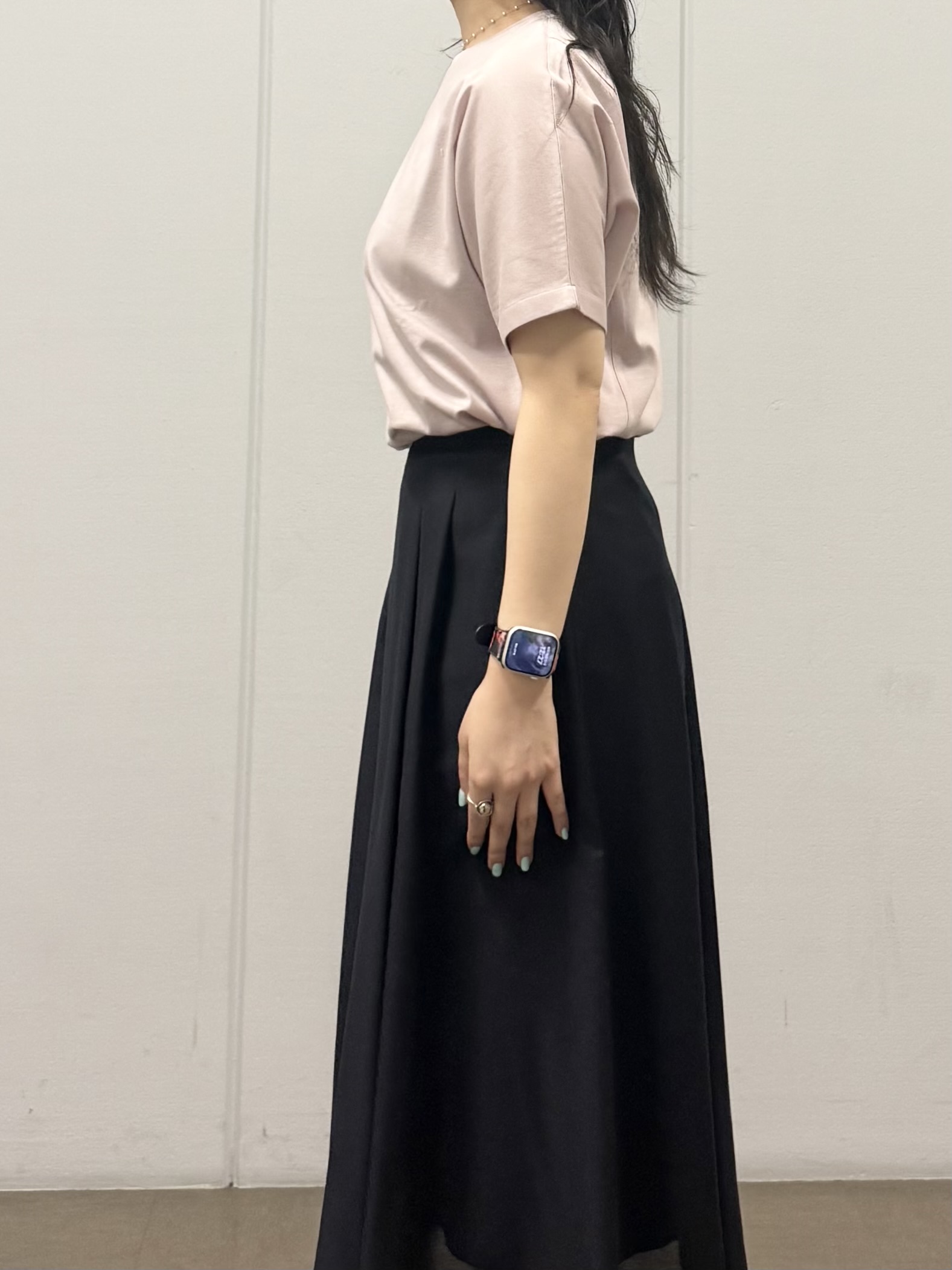 mizukiさんの「INDIVI｜【接触冷感/洗える】シアーシャンブレーピンタックブラウス」を使ったコーディネート