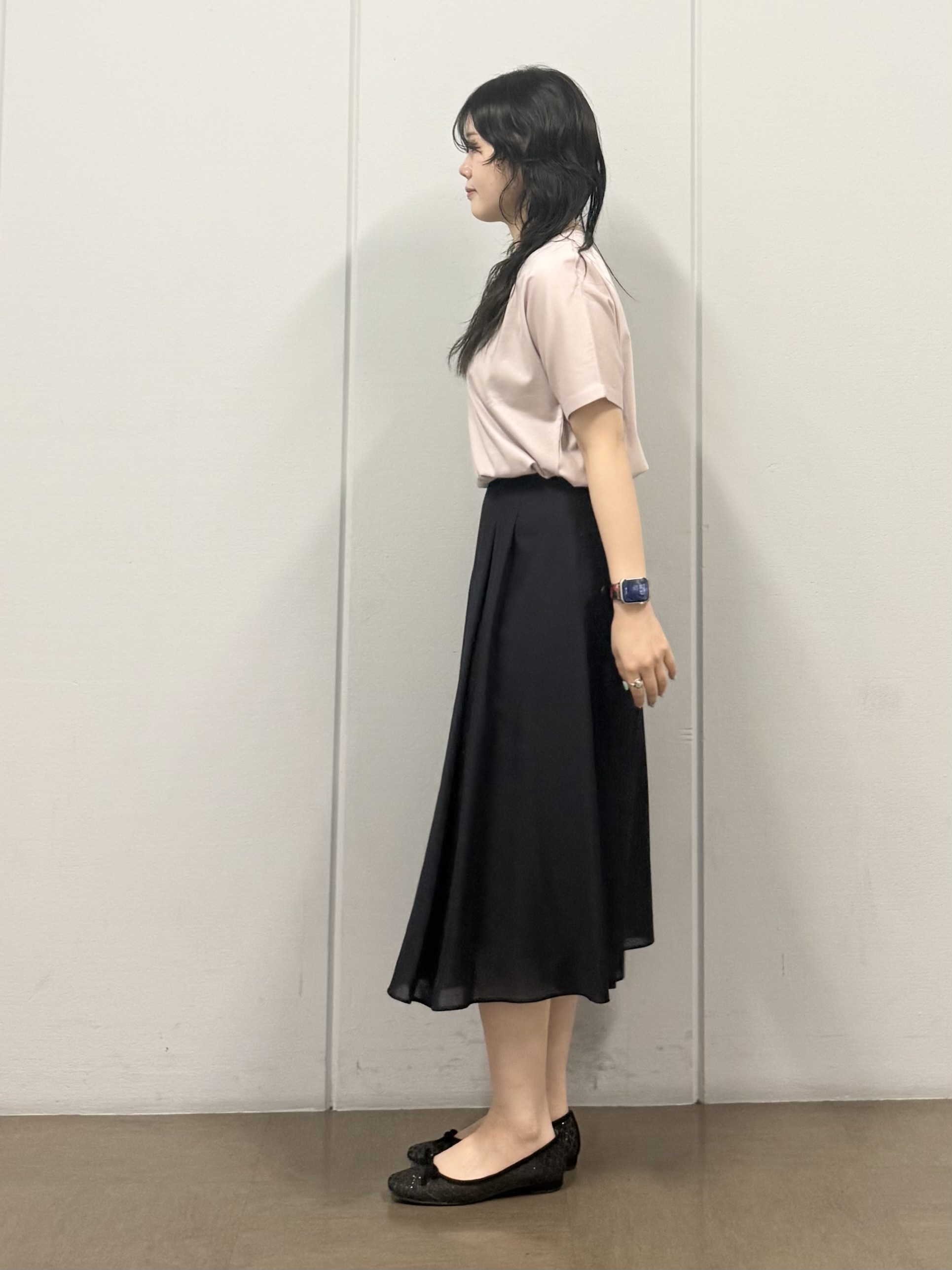 mizukiさんの「INDIVI｜【接触冷感/洗える】シアーシャンブレーピンタックブラウス」を使ったコーディネート