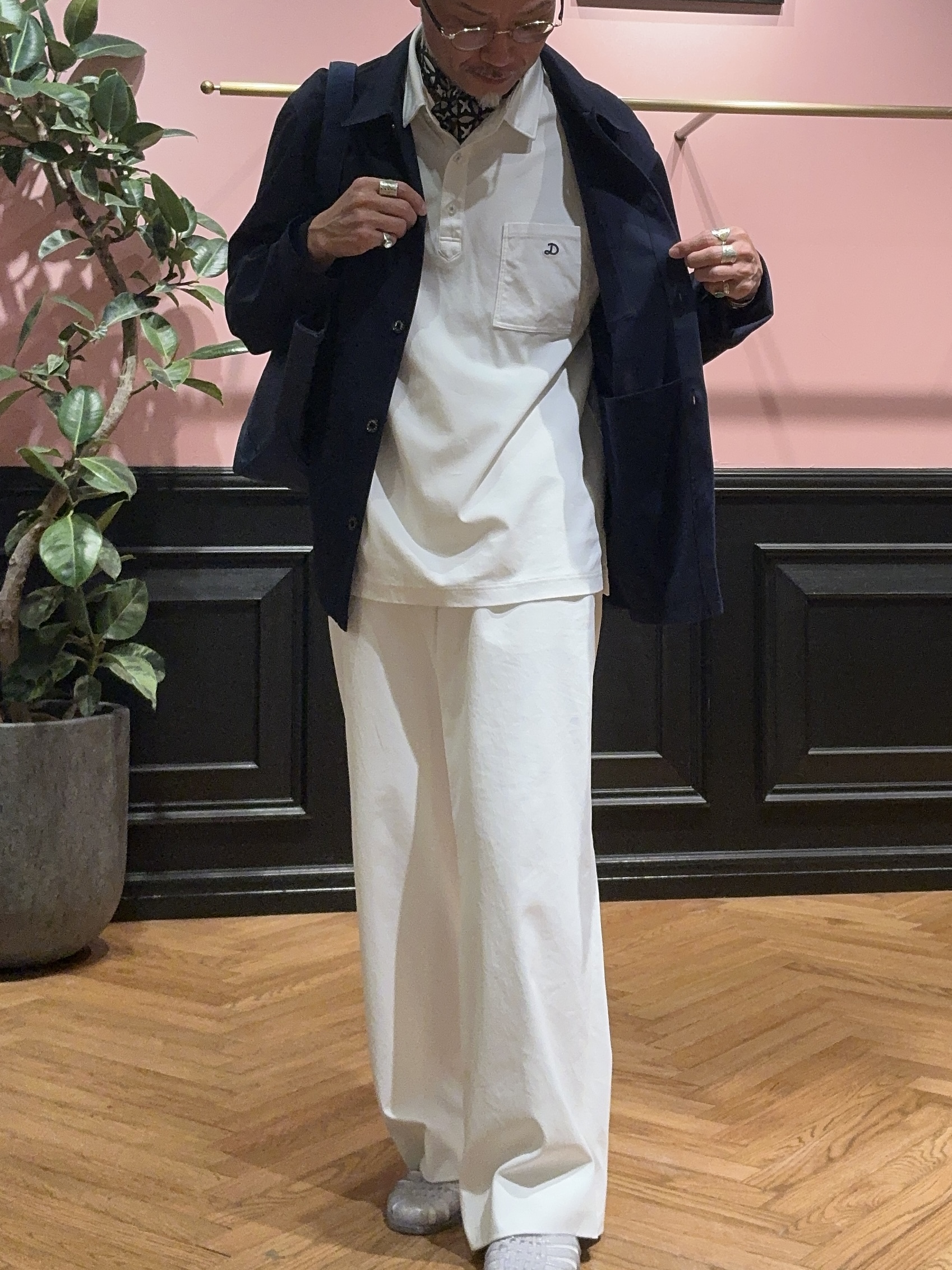 torigoeさんの「DRESSTERIOR｜【接触冷感/UVカット/抗菌防臭/しわ防止】クールデオドラント ジャージシャツ」を使ったコーディネート