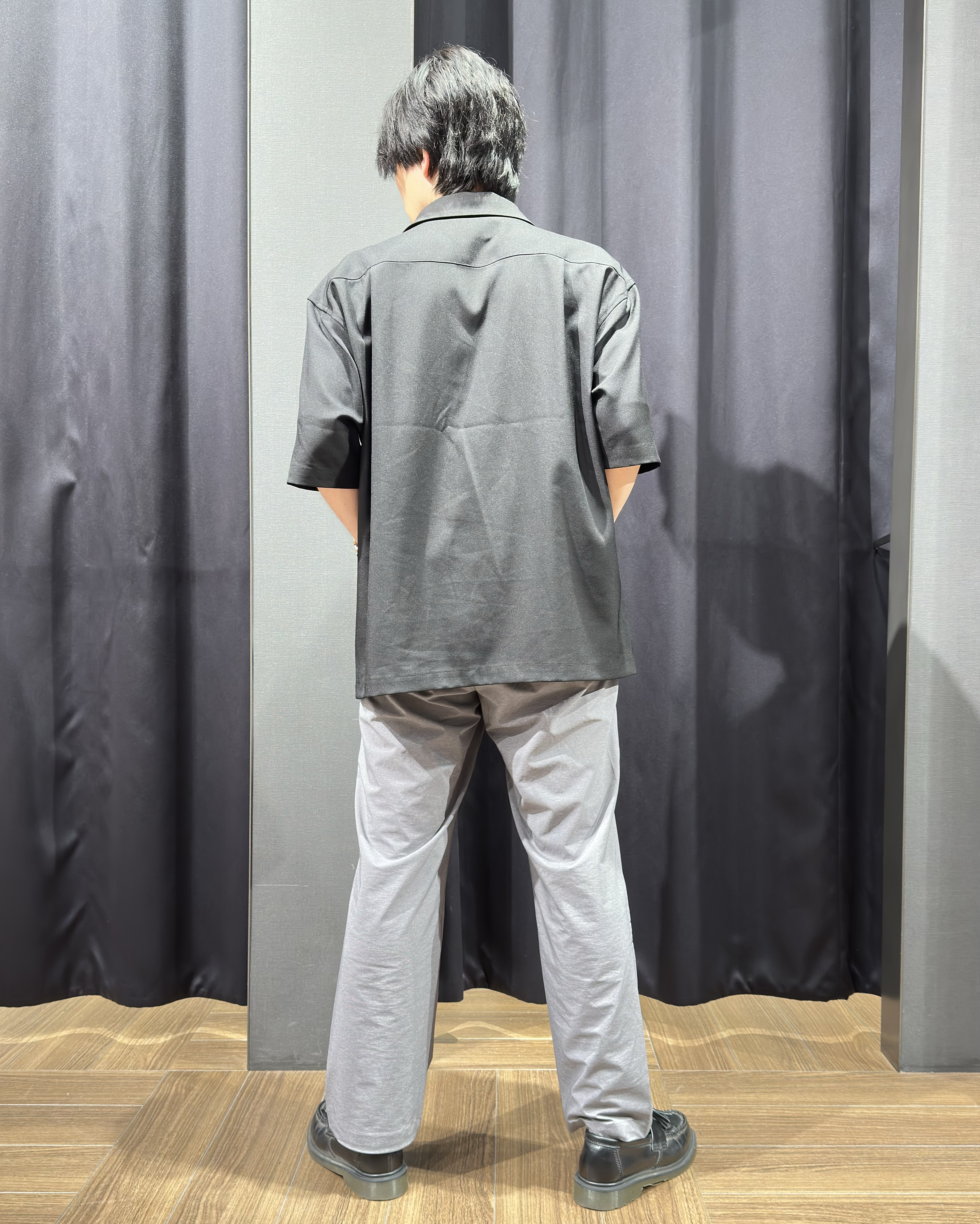 tomoyaさんの「THE SHOP TK｜リラックスワイド 5分袖ジャケット セットアップ可／洗濯機OK」を使ったコーディネート