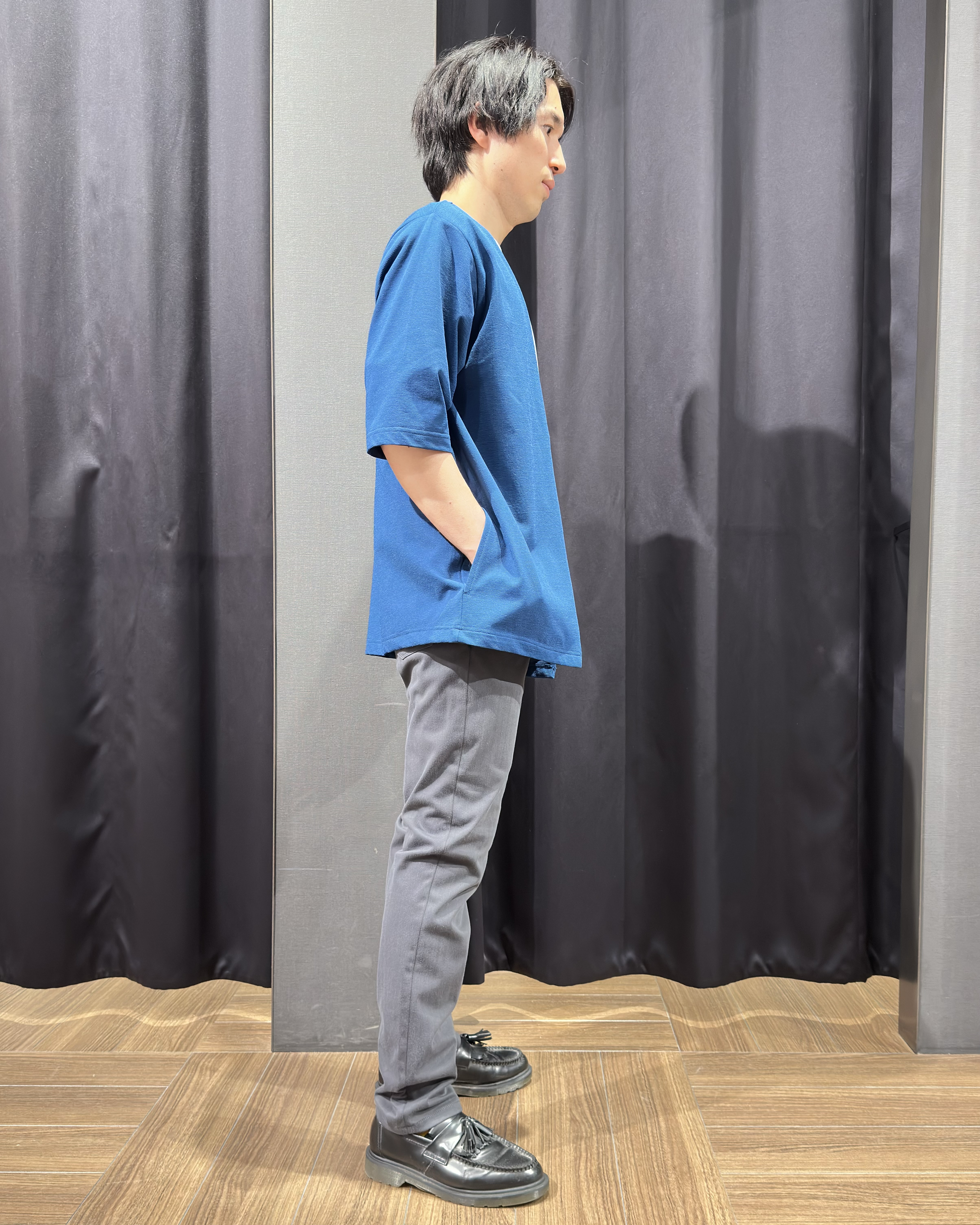 tomoyaさんの「THE SHOP TK｜メッシュ五分袖カーディガン＋半袖Tシャツ セットアイテム 洗濯機OK」を使ったコーディネート