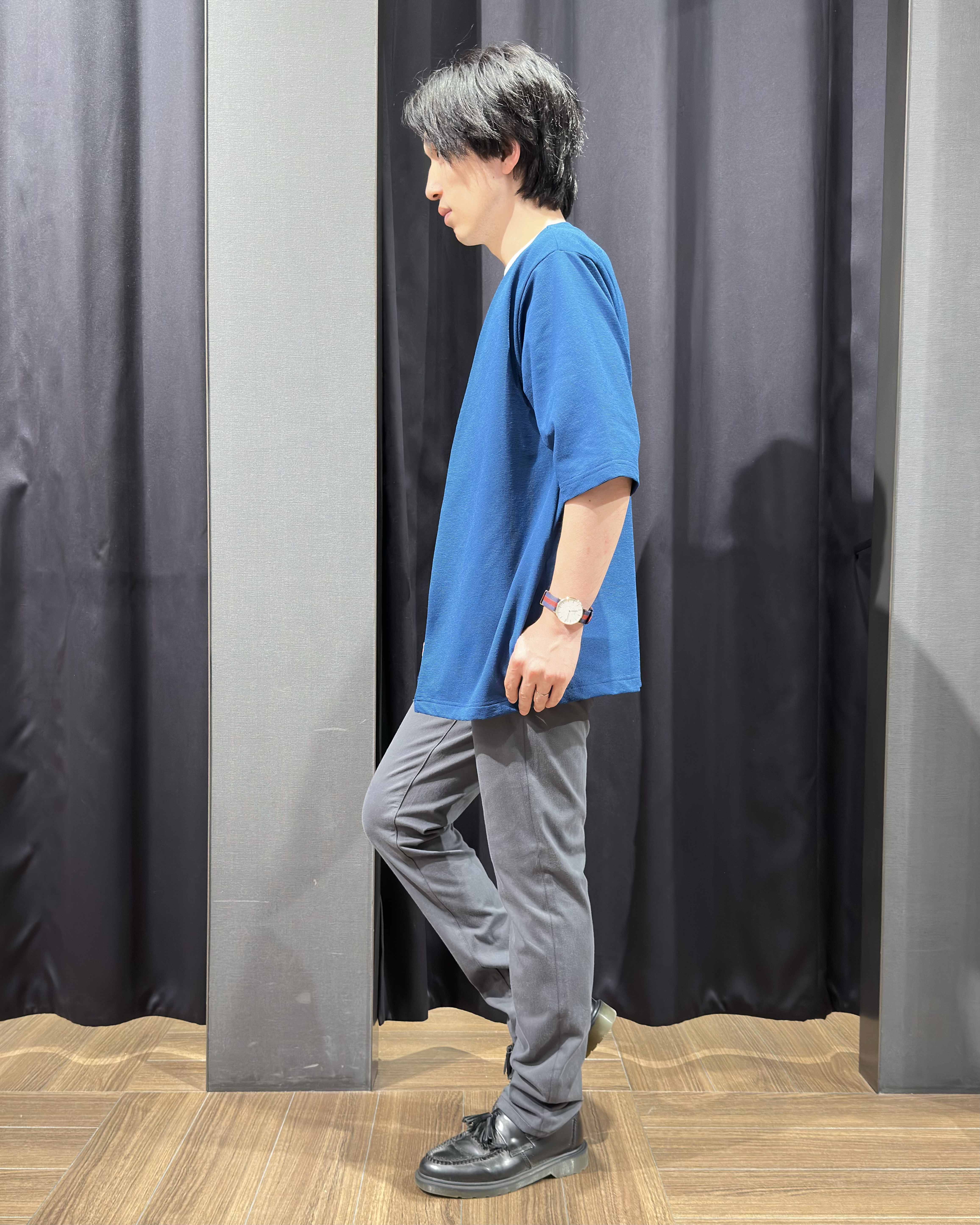 tomoyaさんの「THE SHOP TK｜メッシュ五分袖カーディガン＋半袖Tシャツ セットアイテム 洗濯機OK」を使ったコーディネート