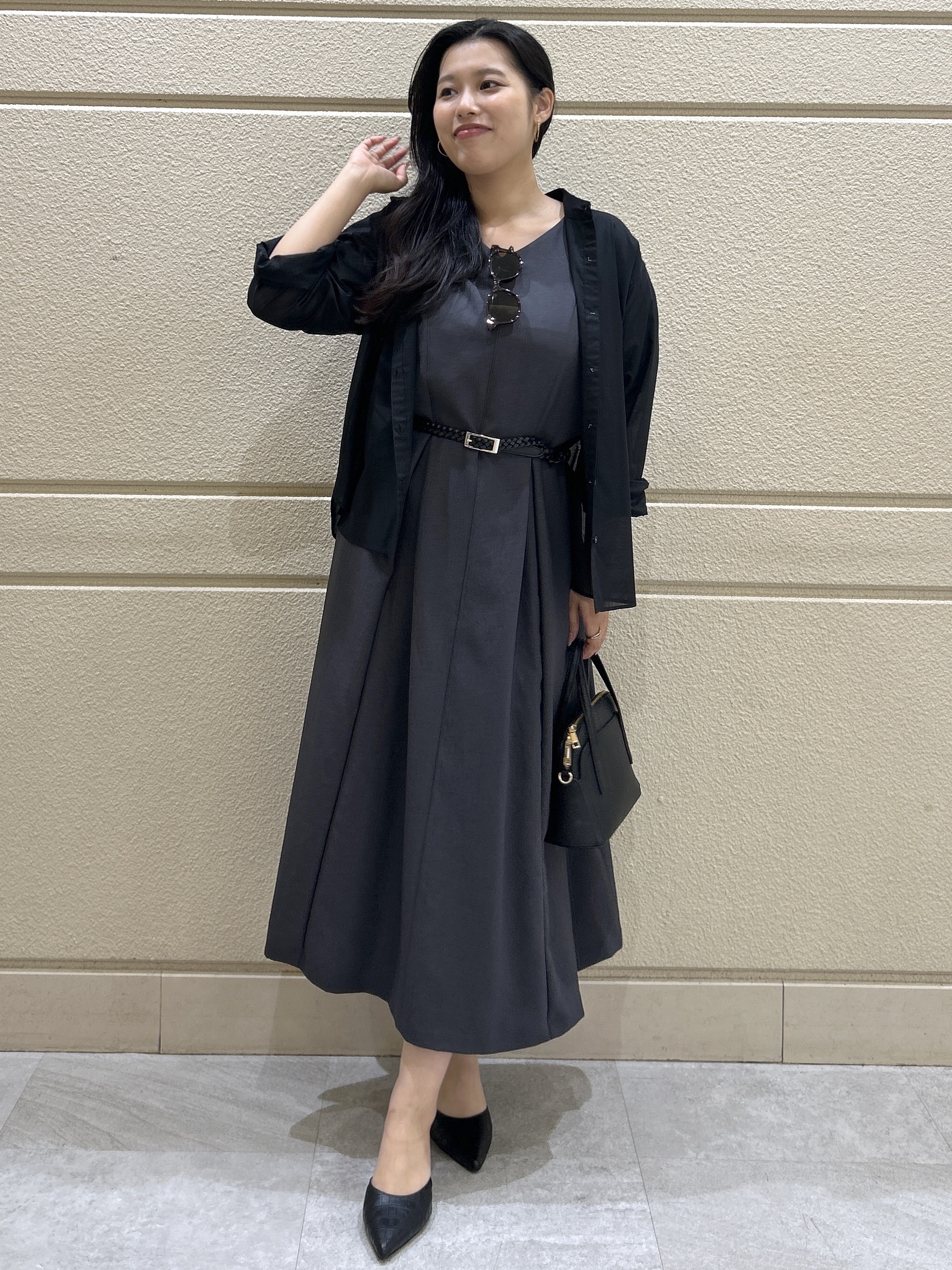 Momokaさんの「COUP DE CHANCE｜【手洗い可／ソフトな風合い】シアーローンシャツ」を使ったコーディネート