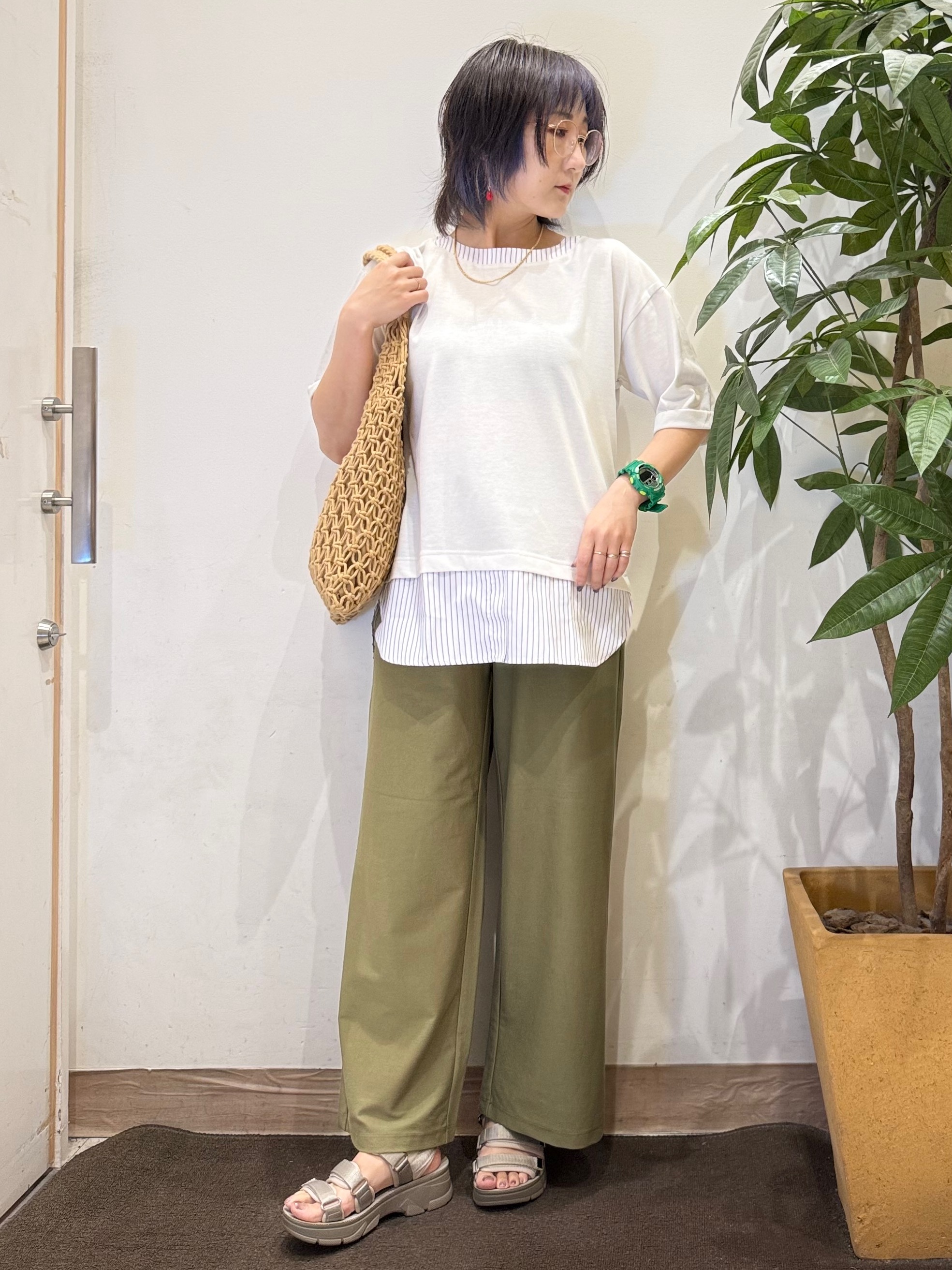 misakiさんの「SHOO･LA･RUE｜シャツドッキングカットソー」を使ったコーディネート