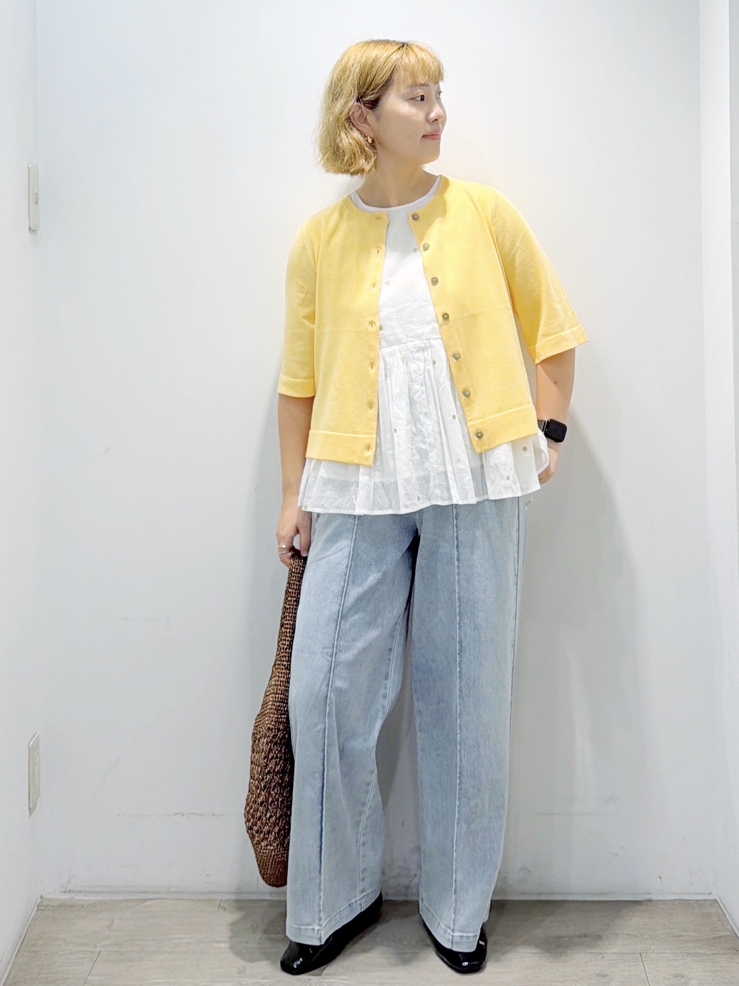 sumicaさんの「OPAQUE.CLIP｜ラメドット刺繍ペプラムブラウス【洗える】」を使ったコーディネート