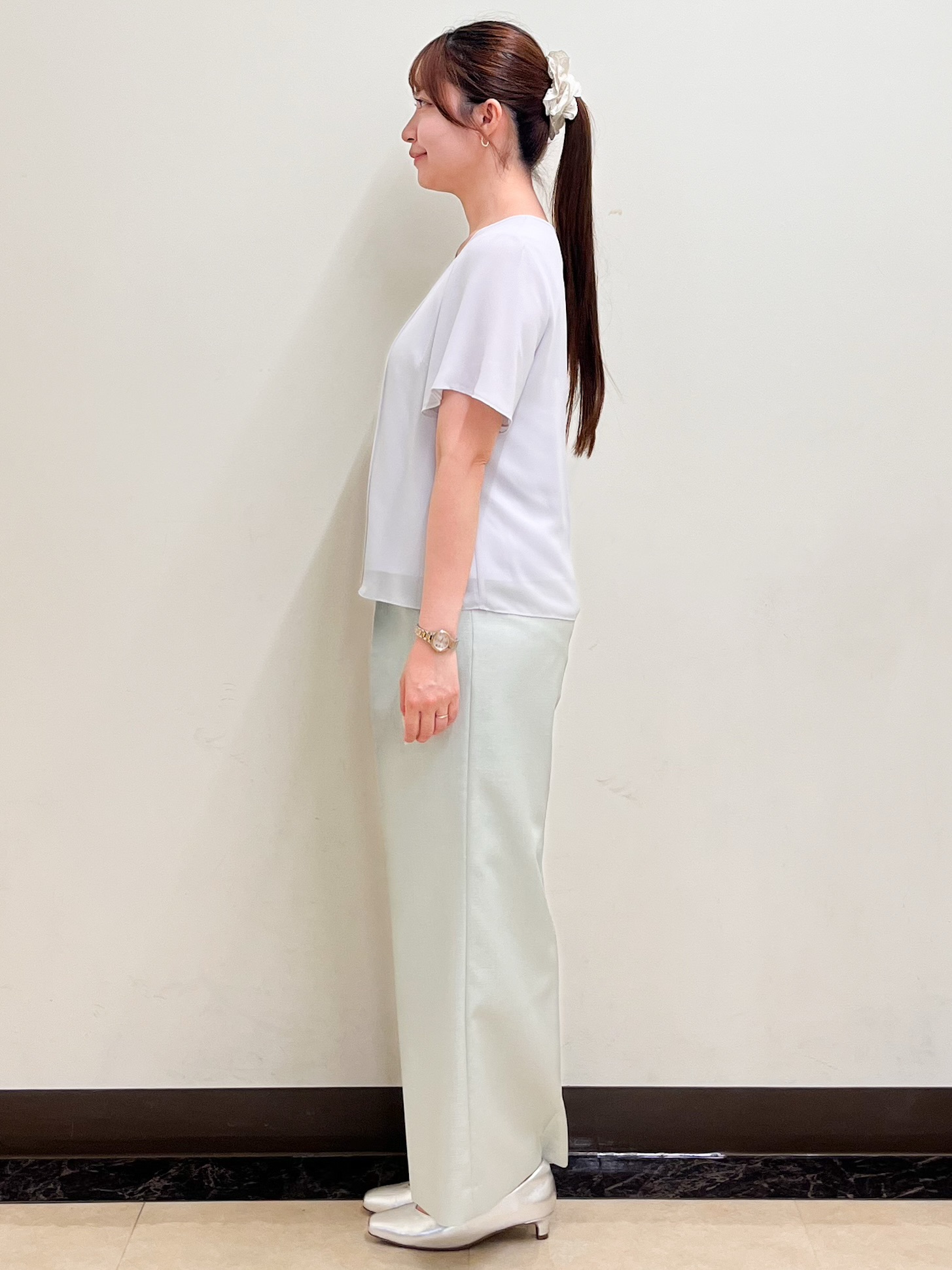 mikikoさんの「Reflect｜【UVカット／接触冷感】五分袖シフォンブラウス」を使ったコーディネート