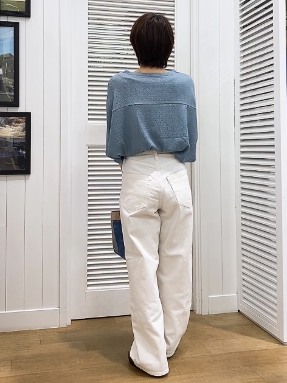 Hamaさんの「Dessin｜シュリンクジャージ カットソー」を使ったコーディネート