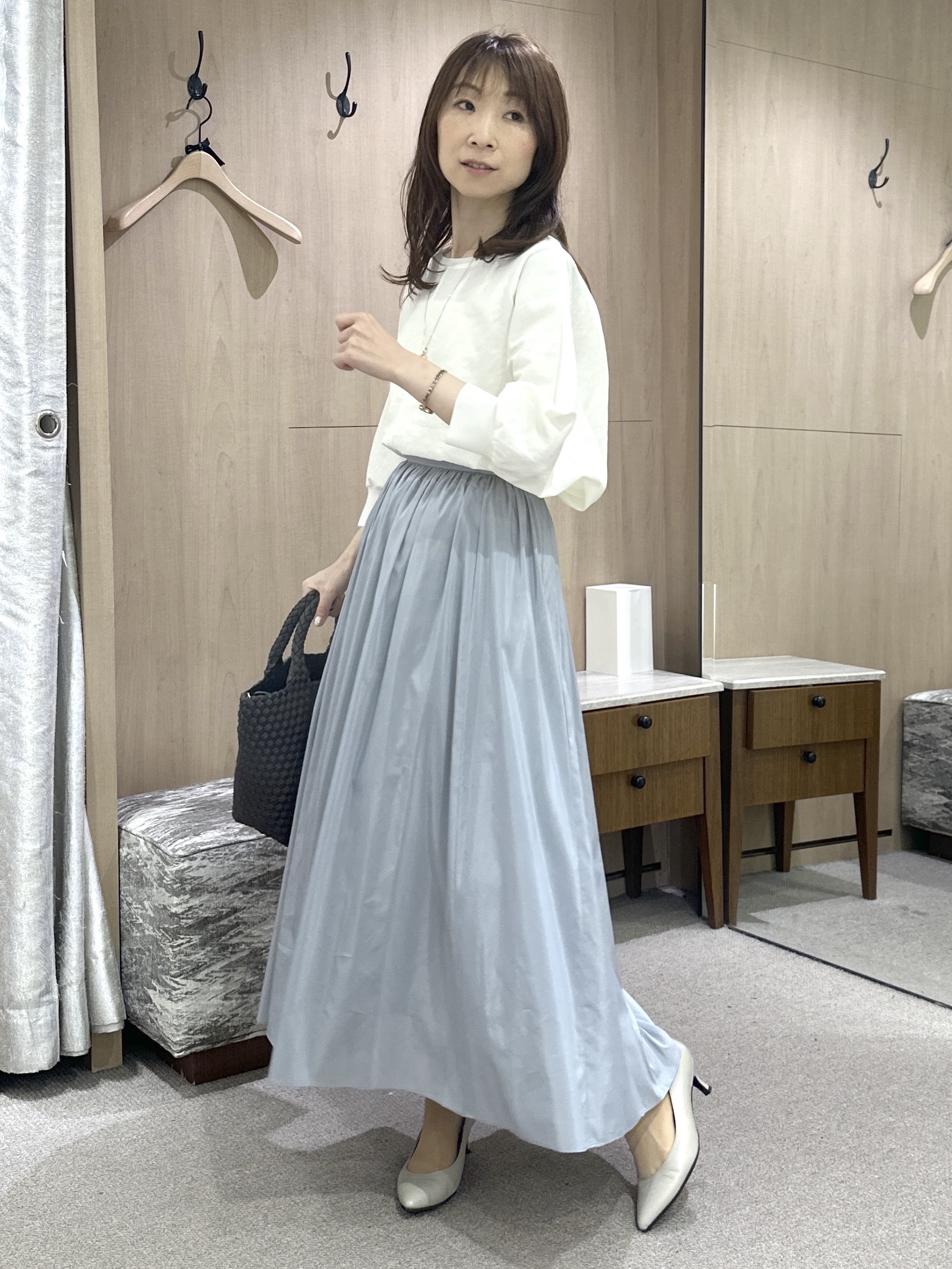 Miwaさんの「UNTITLED｜【吸水速乾/UVカット】ドルマンスリーブブラウス」を使ったコーディネート