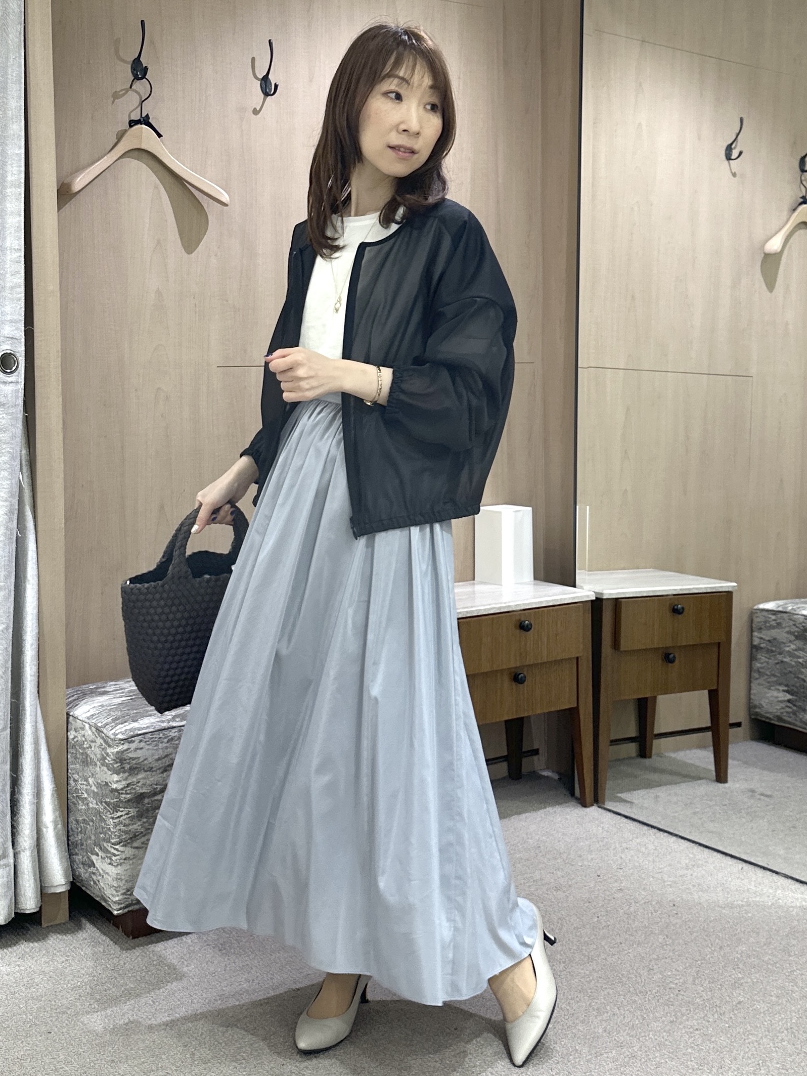 Miwaさんの「UNTITLED｜【吸水速乾/UVカット】ドルマンスリーブブラウス」を使ったコーディネート