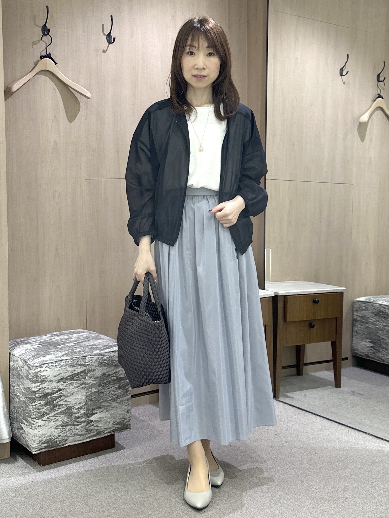 Miwaさんの「UNTITLED｜【吸水速乾/UVカット】ドルマンスリーブブラウス」を使ったコーディネート