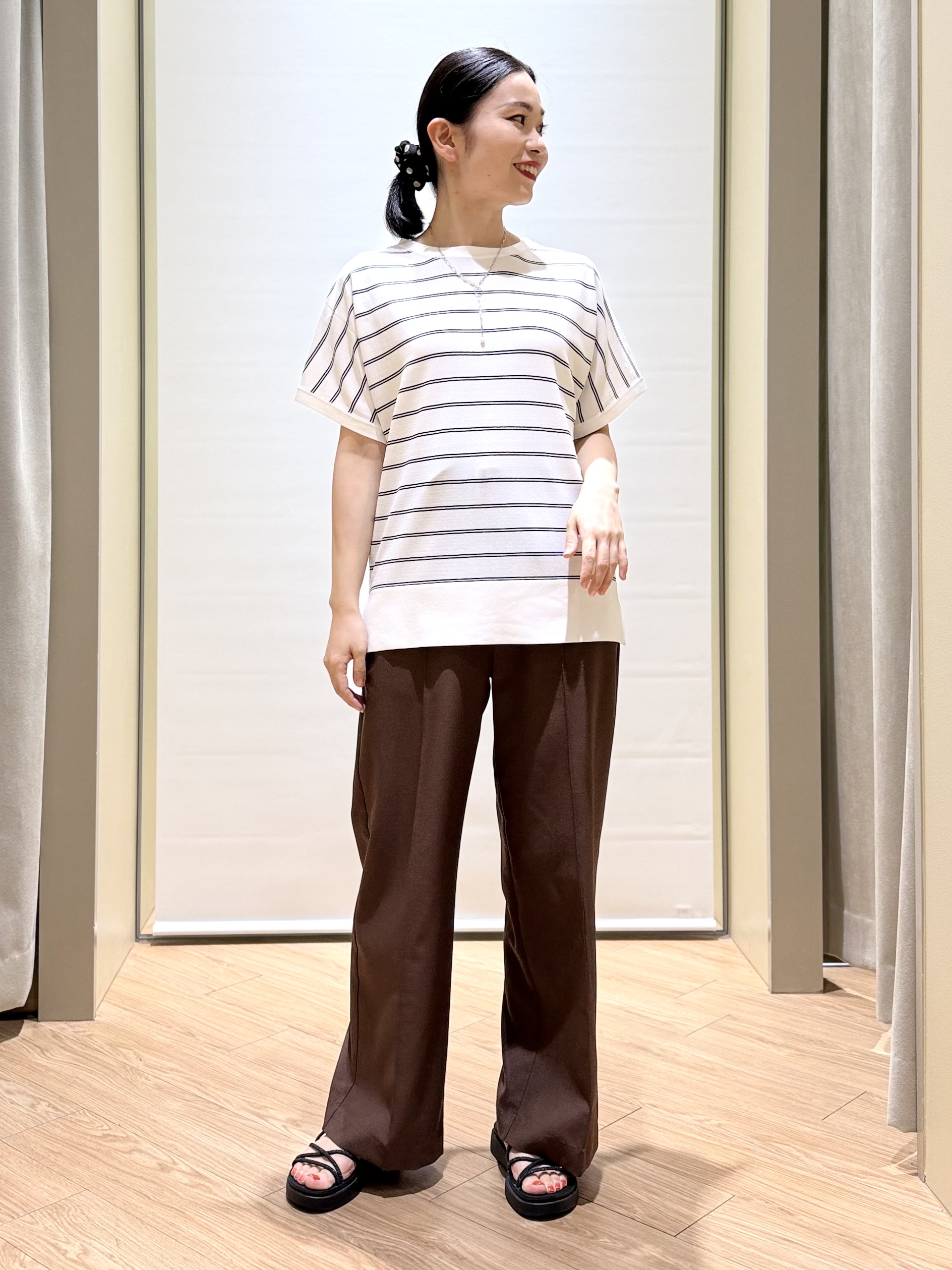 あんりさんの「grove｜【洗濯機OK・ひんやり/SETUP可】シワになりにくいハーフスリーブジャケット」を使ったコーディネート