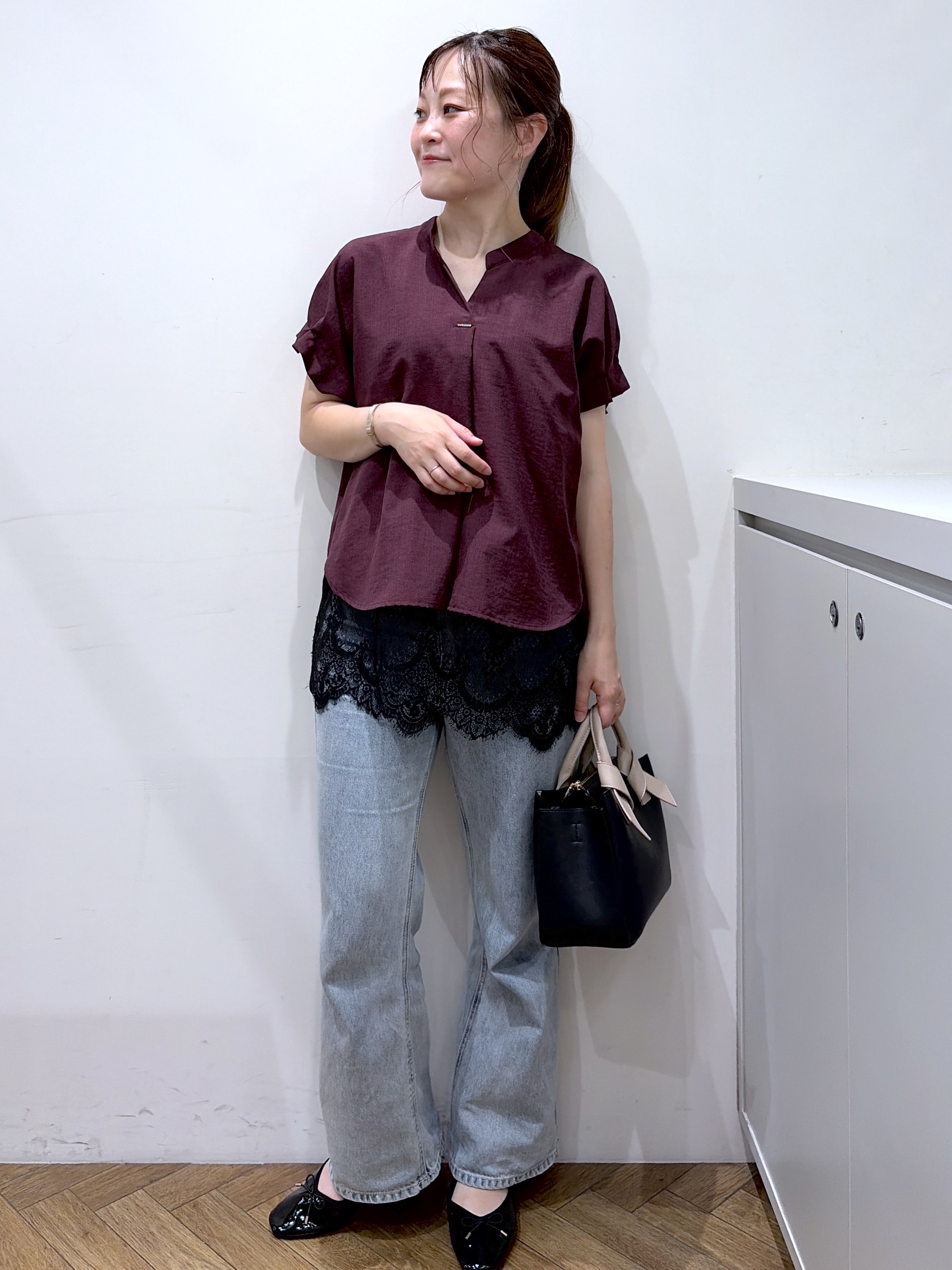 Junさんの「index｜【接触冷感／吸水速乾】タックスキッパーブラウス《防シワ／イージーアイロン／洗濯機OK／9col》」を使ったコーディネート