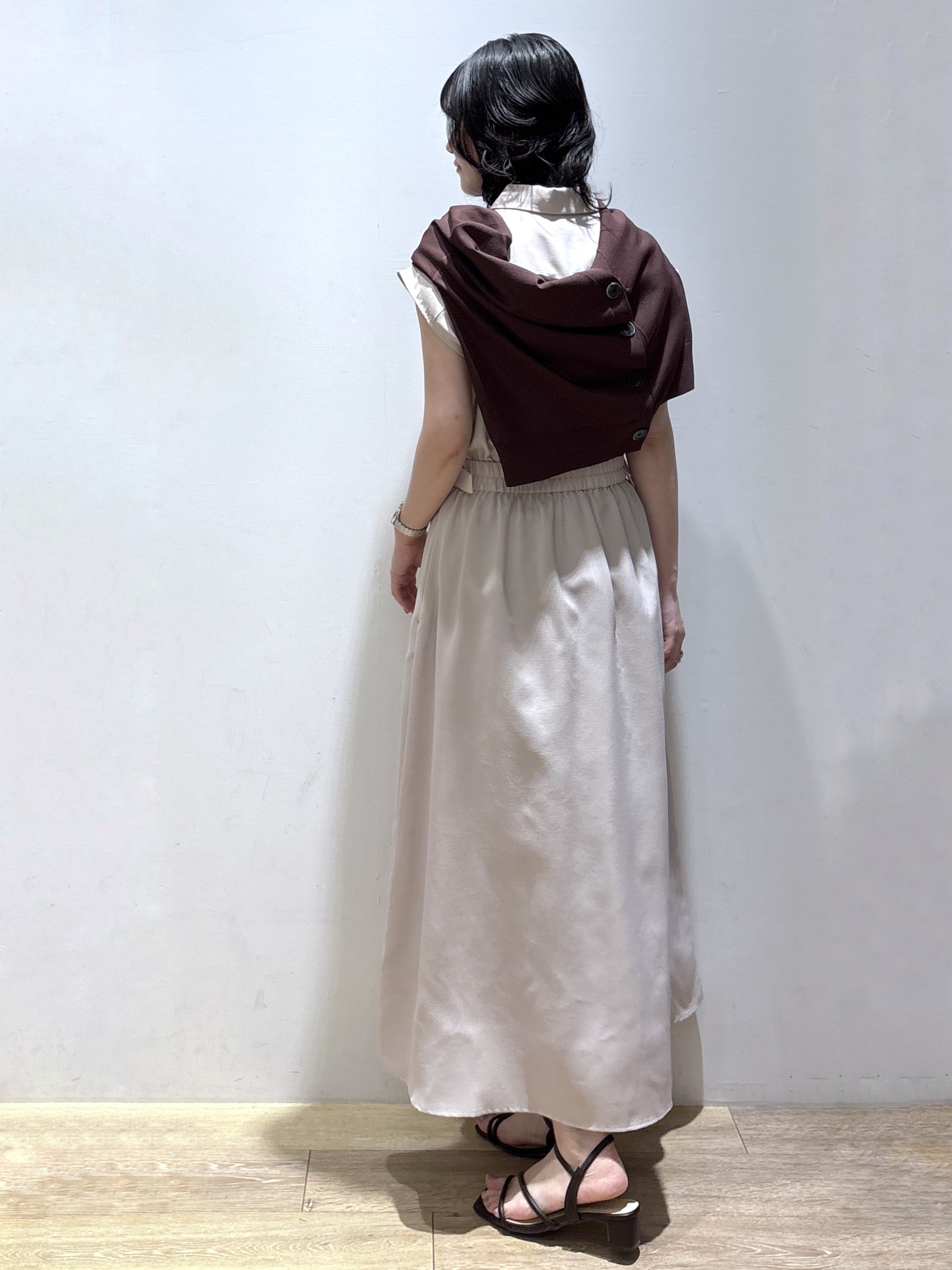 mizukiさんの「index｜【接触冷感／吸水速乾】フレンチスリーブシャツワンピース《イージーアイロン／洗濯機OK》」を使ったコーディネート