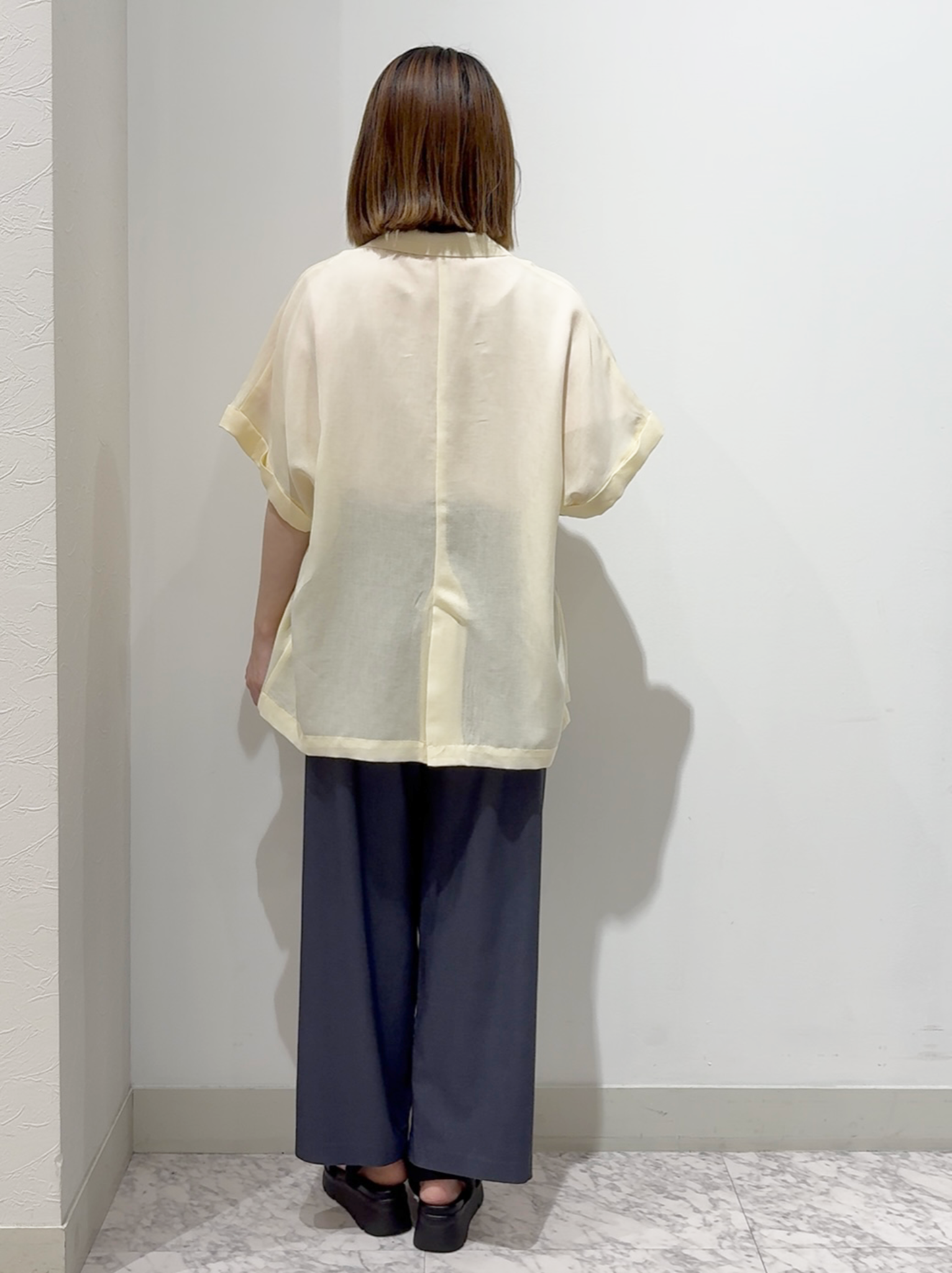 しかっちさんの「grove｜【洗濯機OK・ひんやり/SETUP可】シワになりにくいハーフスリーブジャケット」を使ったコーディネート