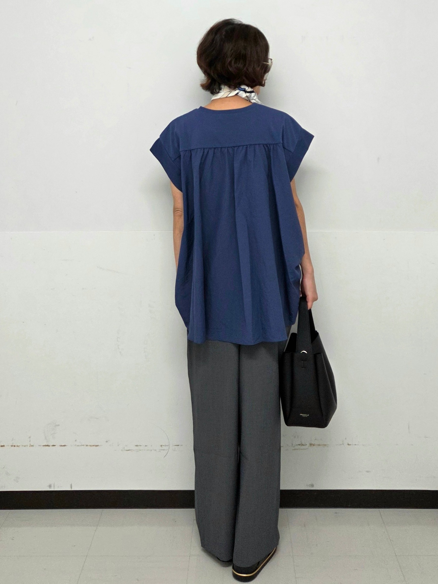 くまみさんの「OPAQUE.CLIP｜【接触冷感】バックフレアドッキングカットソー《洗濯機OK》」を使ったコーディネート