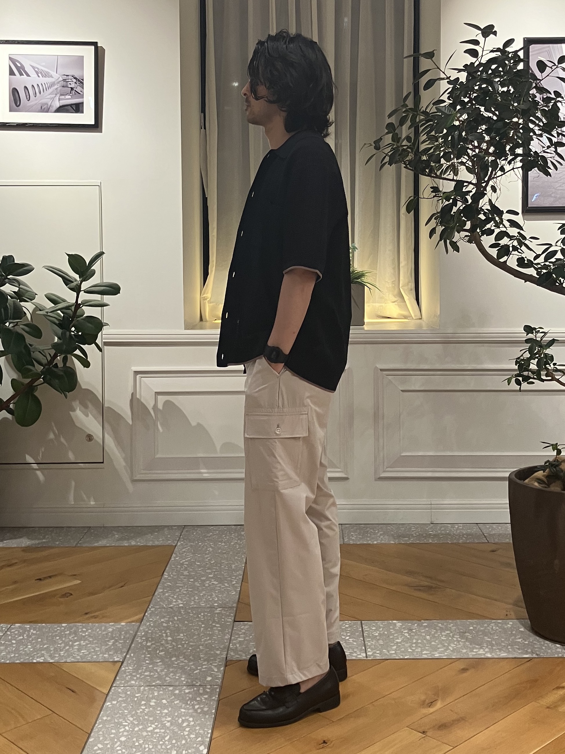 junyaさんの「DRESSTERIOR｜【Safari5月号掲載】ウォッシャブル キューバニットシャツ」を使ったコーディネート