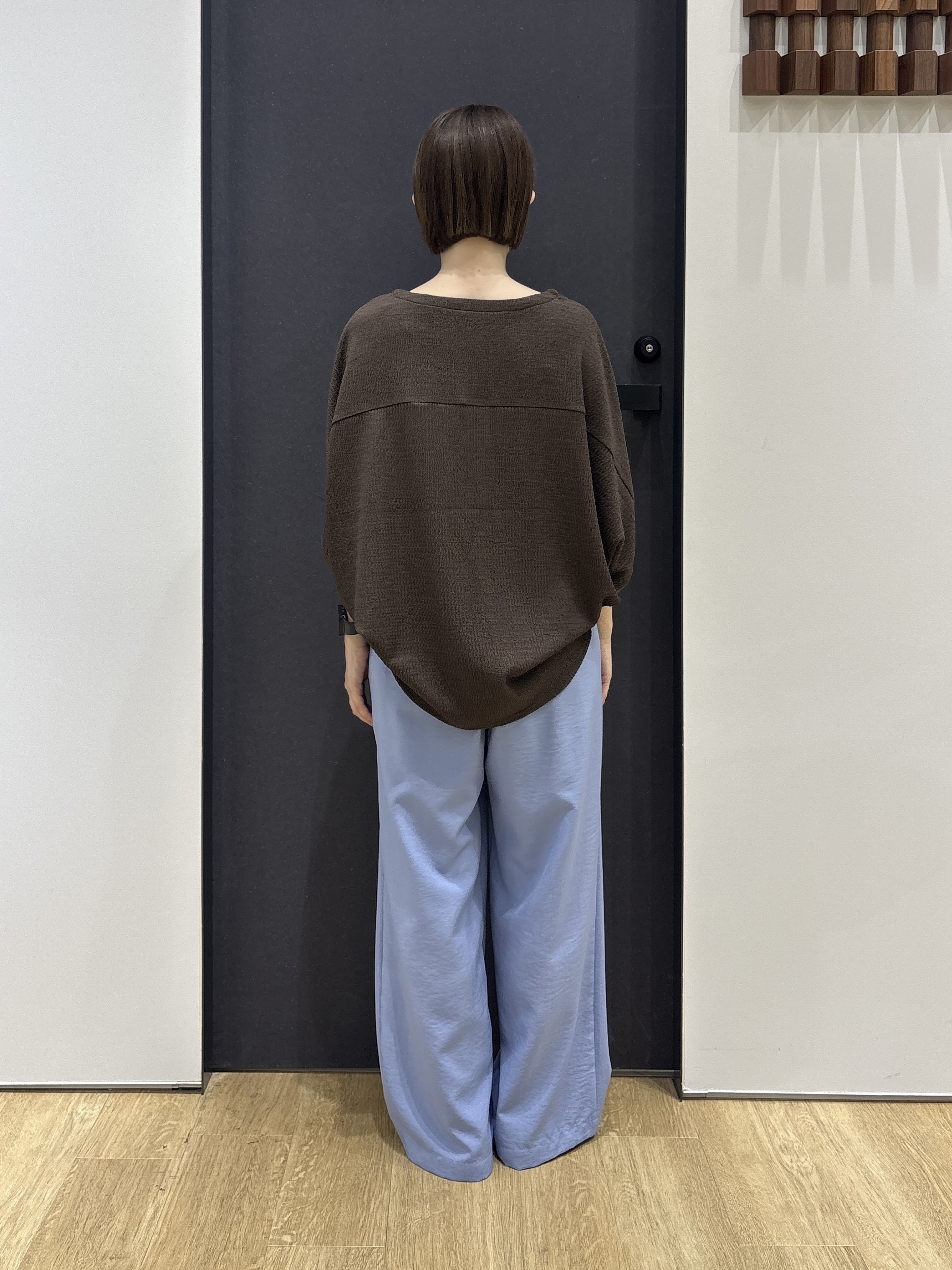 risaさんの「Dessin｜シュリンクジャージ カットソー」を使ったコーディネート