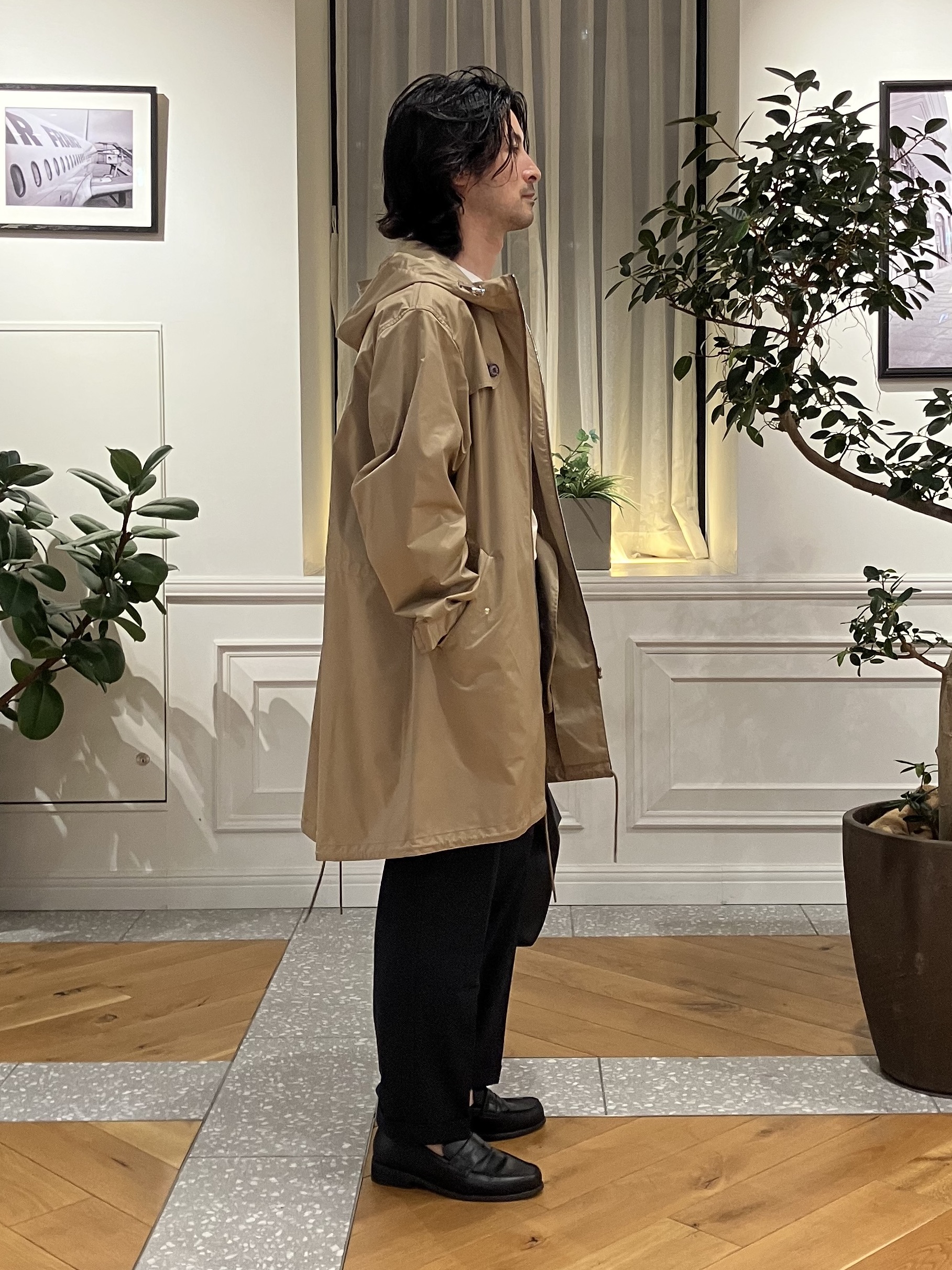junyaさんの「DRESSTERIOR｜【撥水素材】レインプルーフ フーデッドコート」を使ったコーディネート