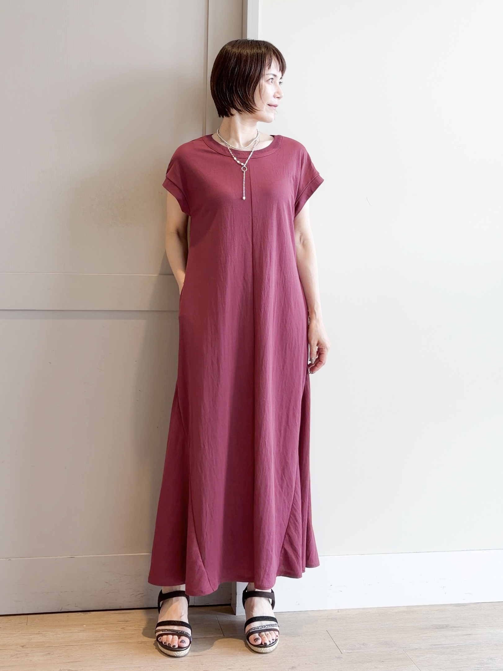 yamakoさんの「grove｜高評価！【洗える/名品】大人の透け感、シアーカーディガン」を使ったコーディネート