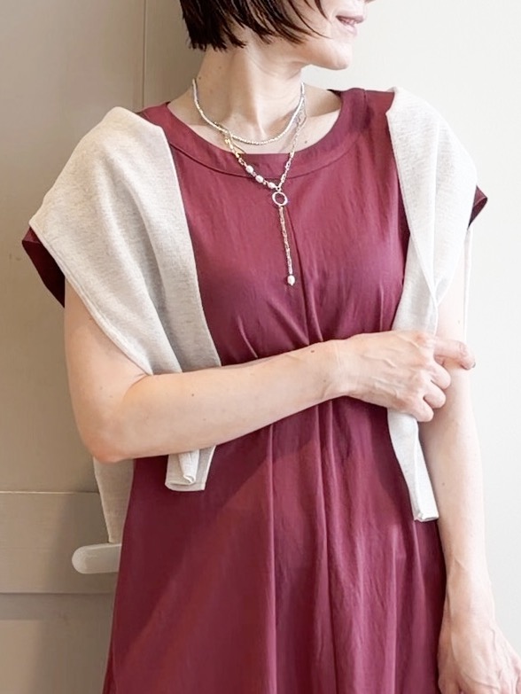 yamakoさんの「grove｜高評価！【洗える/名品】大人の透け感、シアーカーディガン」を使ったコーディネート