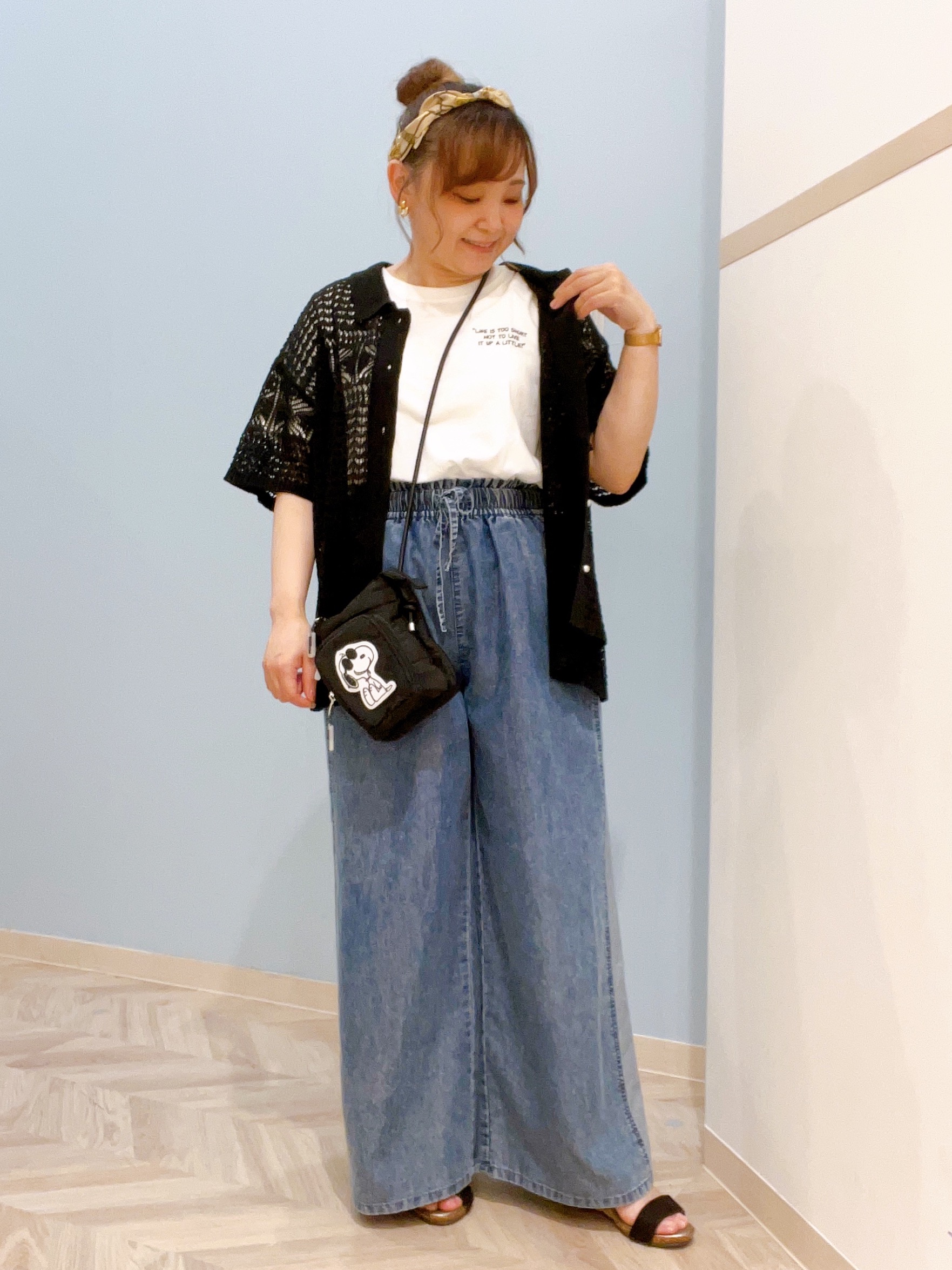 kitaさんの「SHOO･LA･RUE｜レースニットカーディガン」を使ったコーディネート