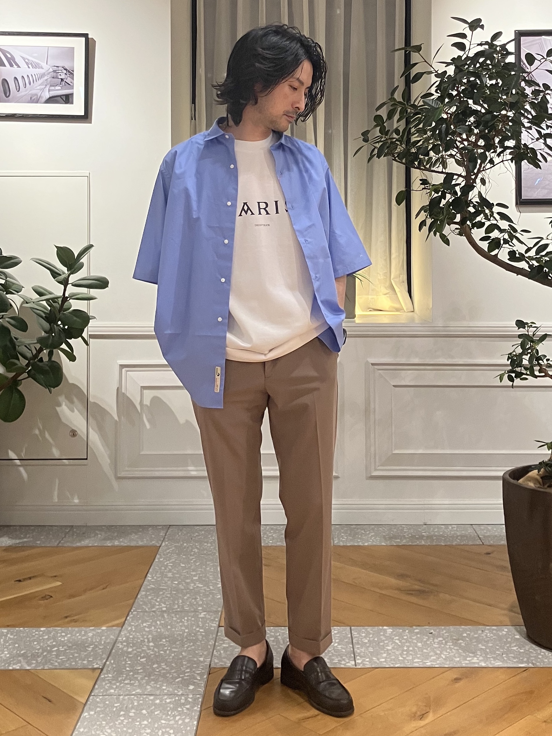 junyaさんの「DRESSTERIOR｜【干場義雅&times;DRESSTERIOR】シドグラスシャツ」を使ったコーディネート