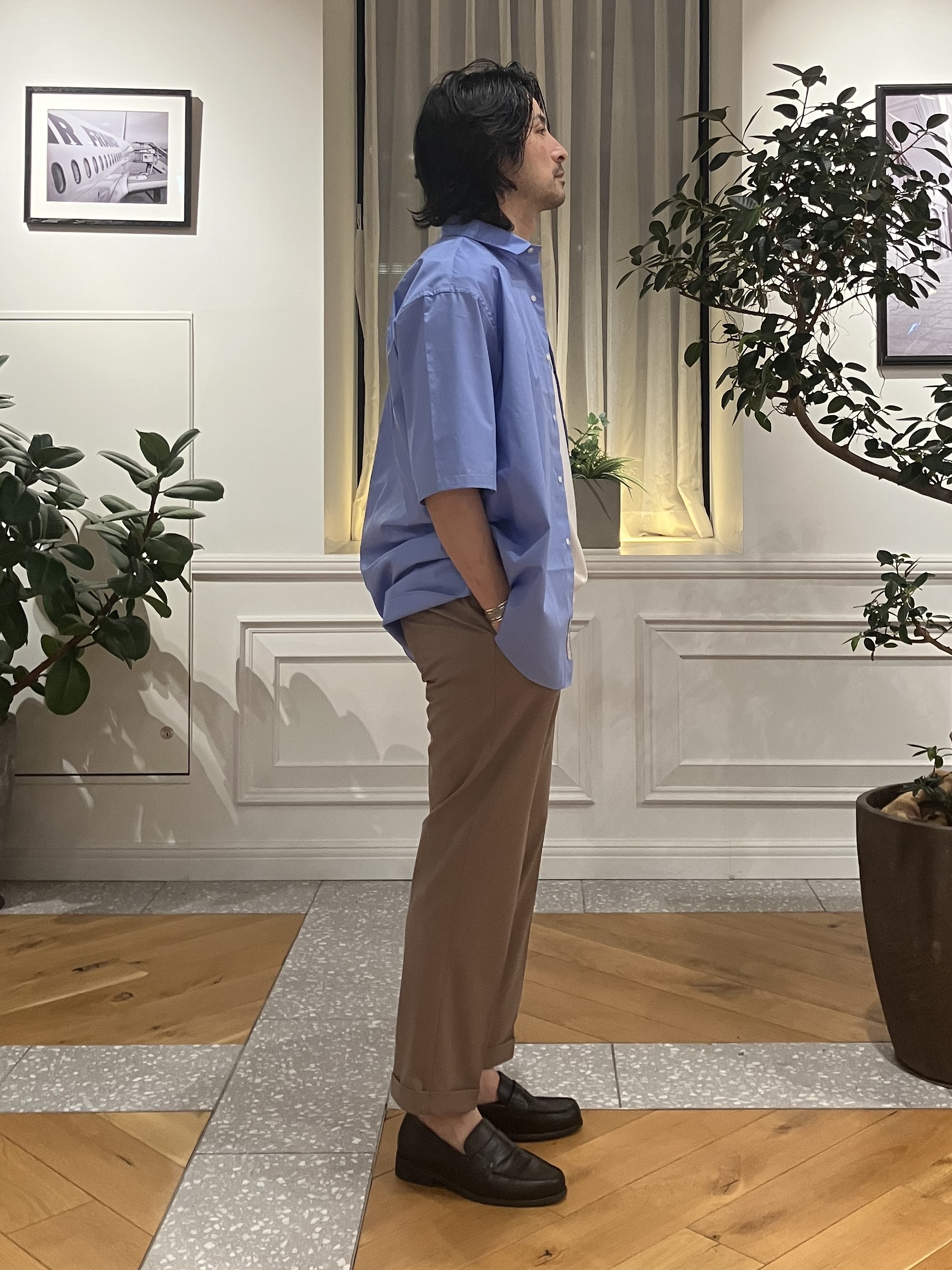 junyaさんの「DRESSTERIOR｜【干場義雅&times;DRESSTERIOR】シドグラスシャツ」を使ったコーディネート