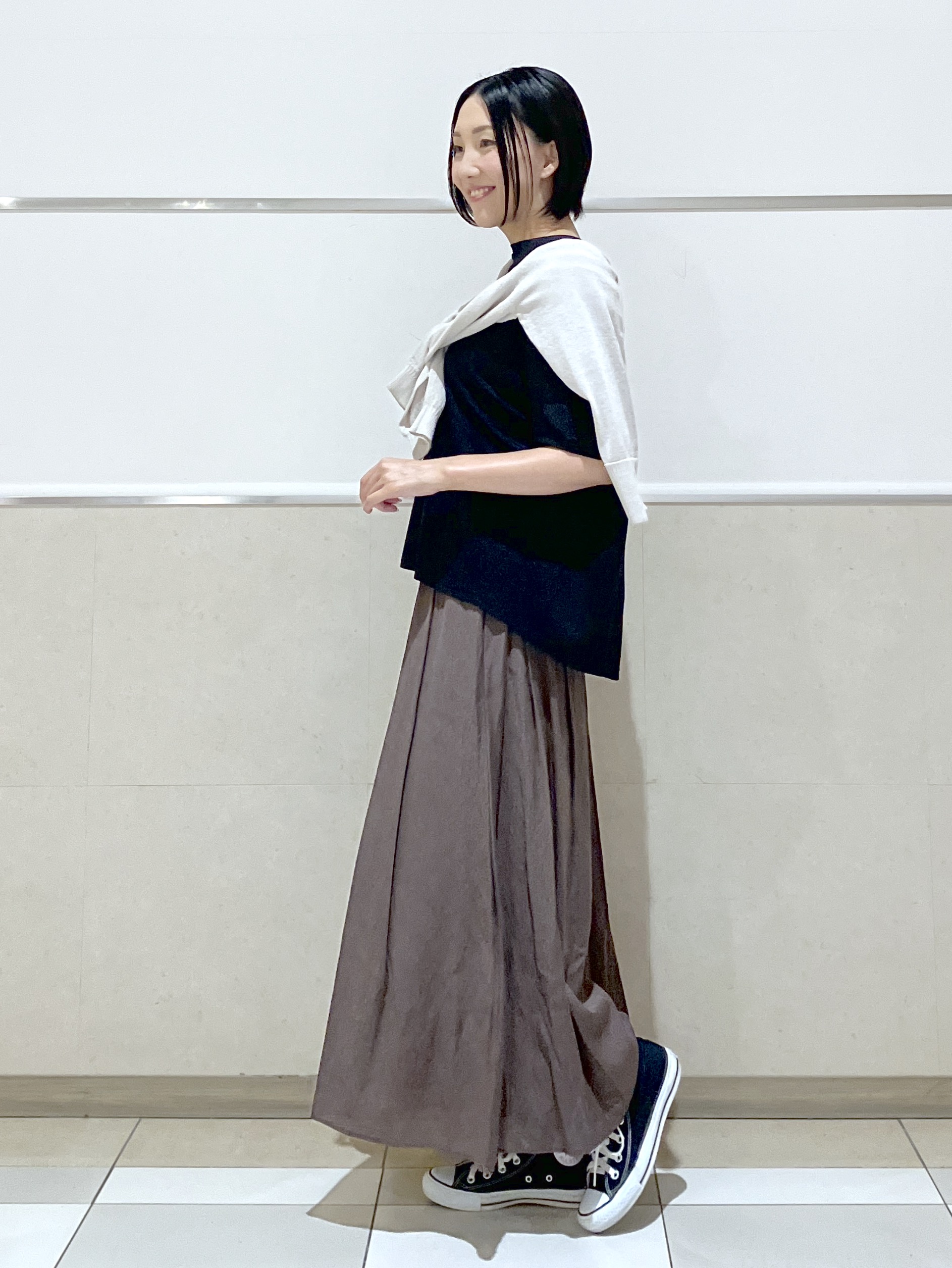 eriko さんの「Dessin｜【汗シミ防止/UVカット】ドルマンスリーブ プルオーバー」を使ったコーディネート