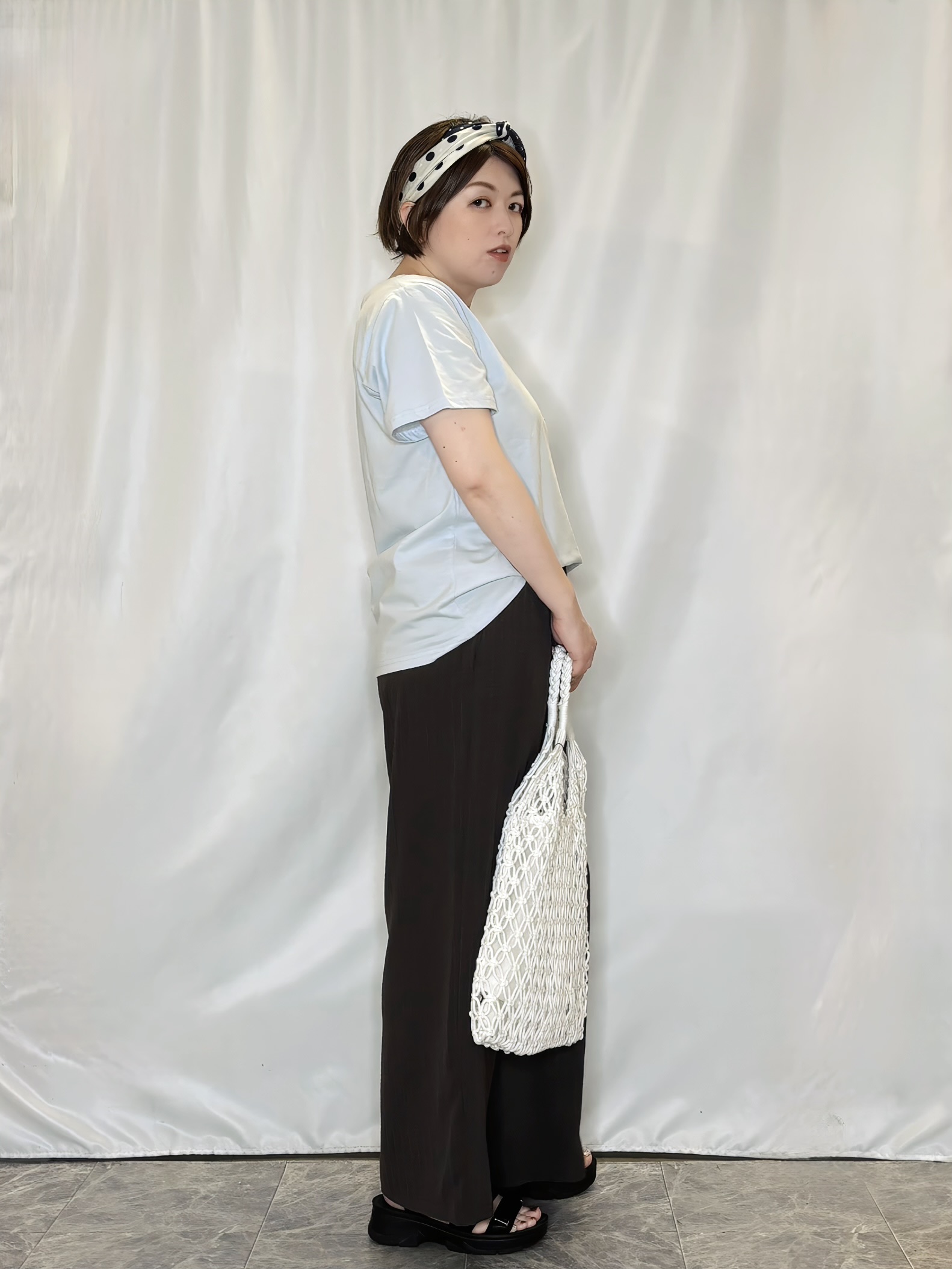 たみさんの「SHOO･LA･RUE｜【ひんやり/洗濯機可/S-LL】夏に快適サラサラ感 大人のひんやりプリントTシャツ」を使ったコーディネート