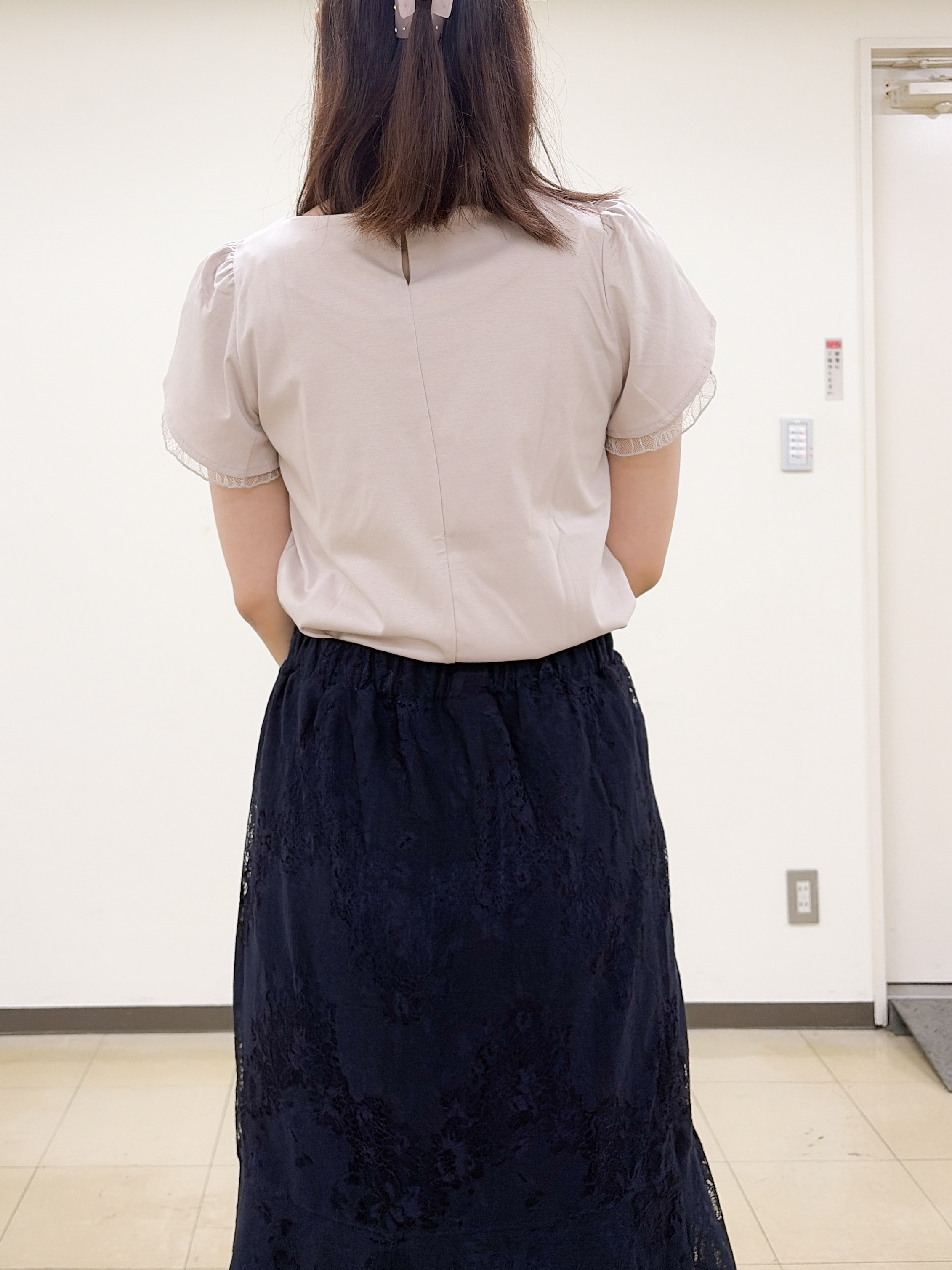 yurinaさんの「index｜【接触冷感／UVケア】ハートネックレースレイヤードトップス《洗濯機OK／6col》」を使ったコーディネート